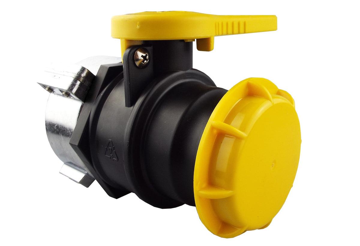 IBC Tank Valve 75mm Inlet - 2" NTP - PTFE