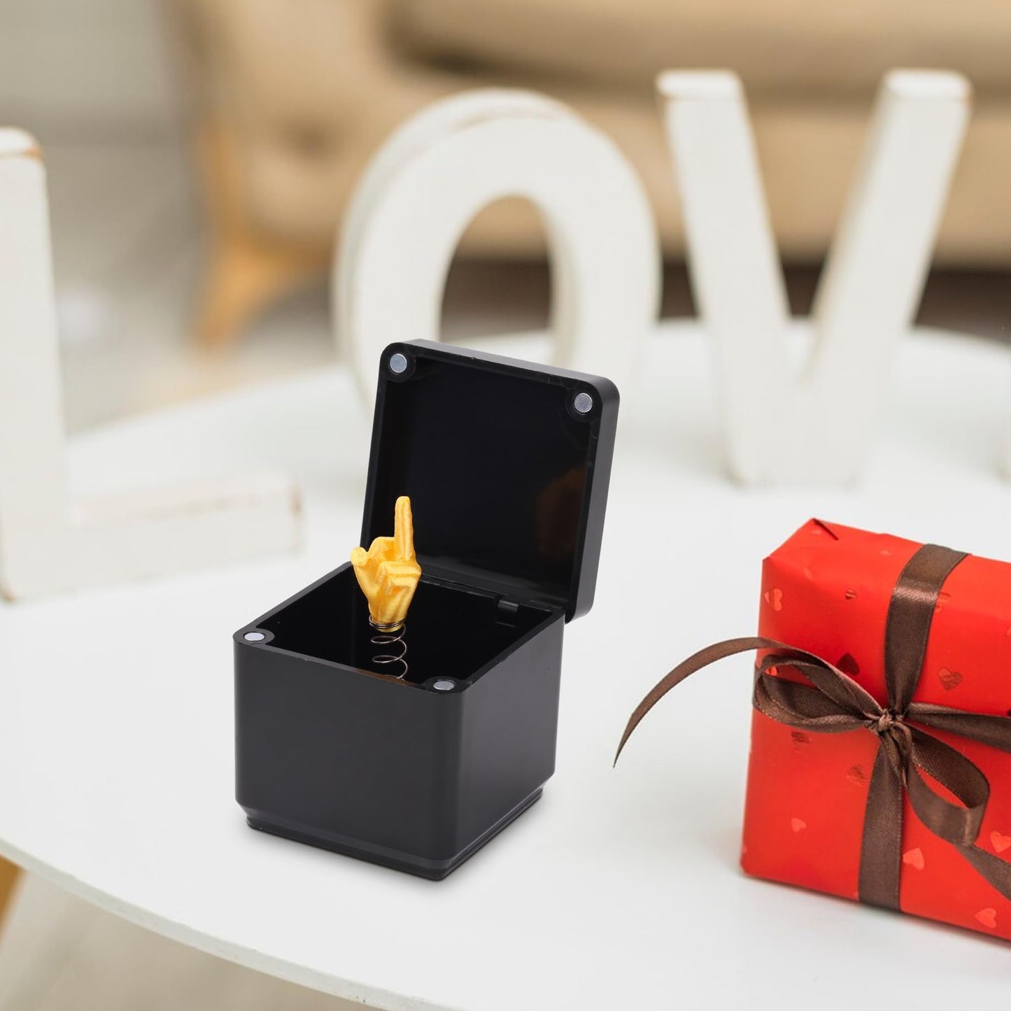 i-Beeboo Gag Gifts for Adults – Middle Finger in a Box | Funny Stocking Stuffers