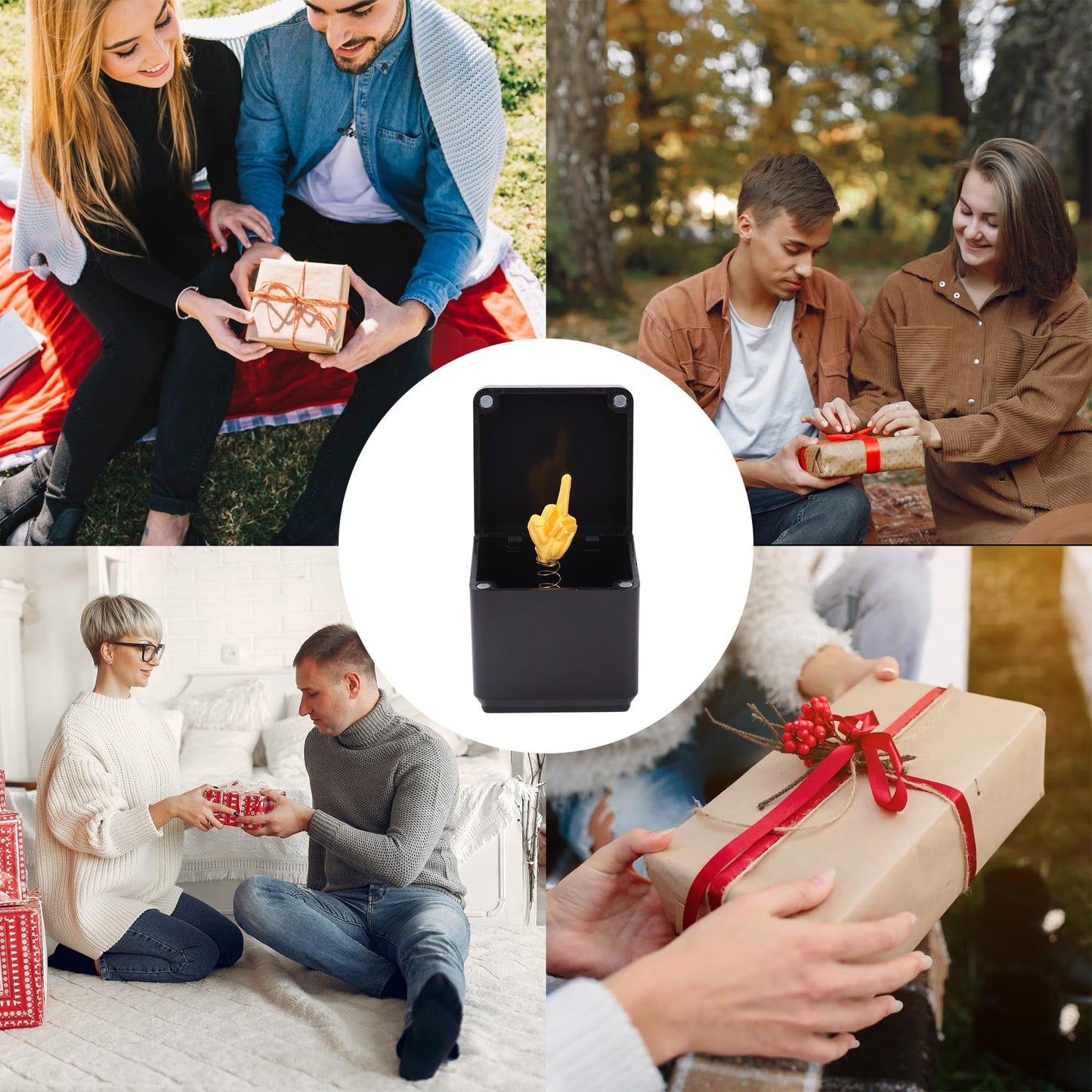 i-Beeboo Gag Gifts for Adults – Middle Finger in a Box | Funny Stocking Stuffers