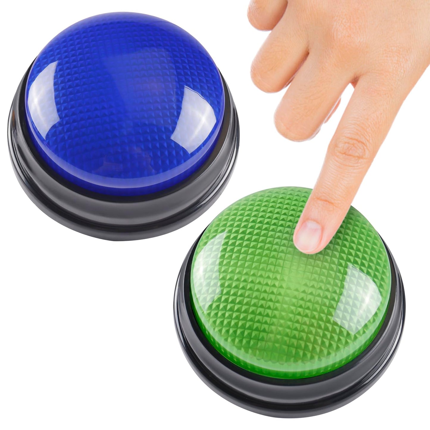 IBLESSU 2-Pack Buzzers for Trivia Games with Lights and Sound | Classroom & Family Nights