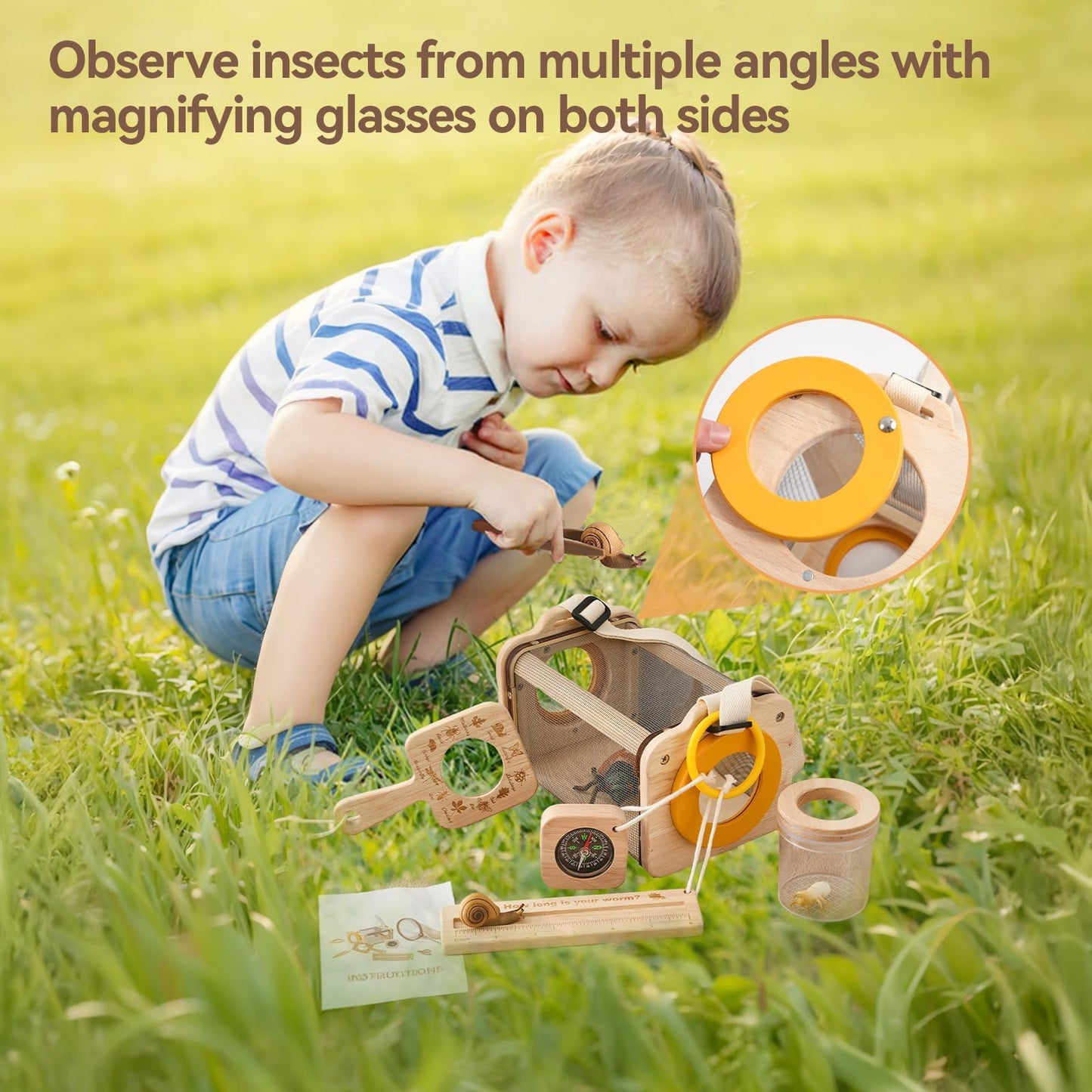 ibwaae Bug Catcher Kit for Kids – 10-Piece Outdoor Explorer Set