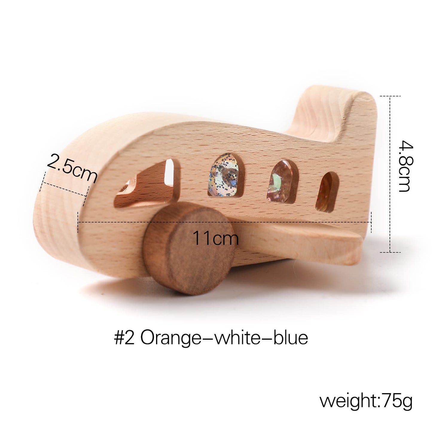 ibwaae Wooden Airplane Toys – Montessori Pull Car Set for Toddlers