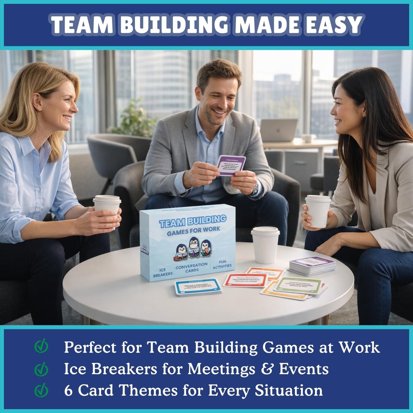 Ice Breakout: 200 Team Building Conversation Cards for Work and School