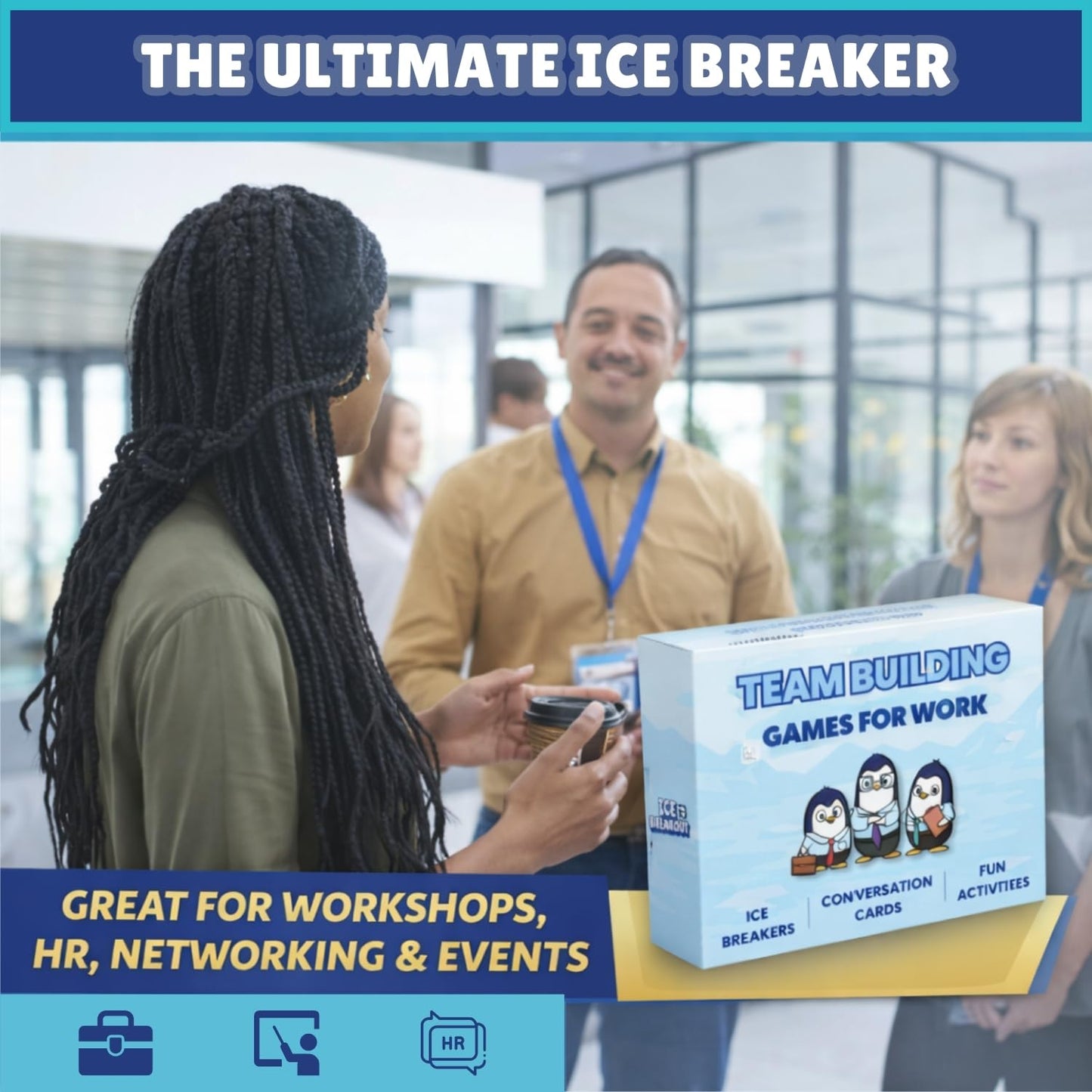Ice Breakout: 200 Team Building Conversation Cards for Work and School