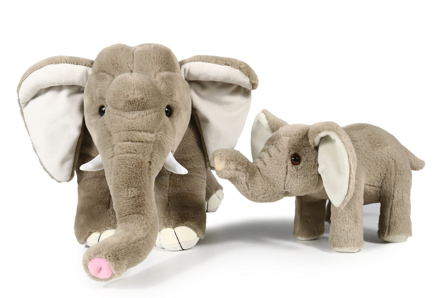 Ice King Bear Mom & Baby Elephant Stuffed Animals Set | Plush Zoo Toys
