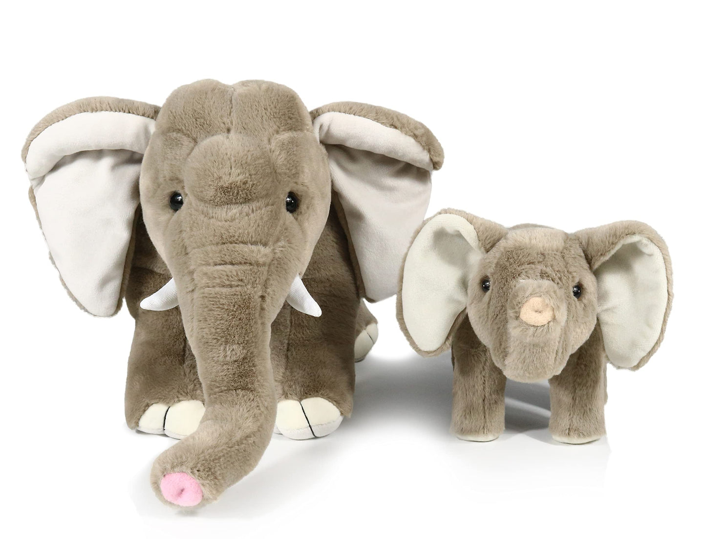 Ice King Bear Mom & Baby Elephant Stuffed Animals Set | Plush Zoo Toys