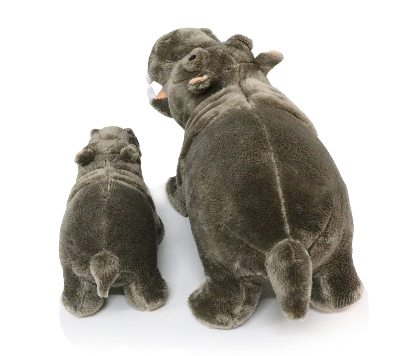 Ice King Bear Mom & Baby Hippo Plush Set – 14in & 8in Stuffed Animals