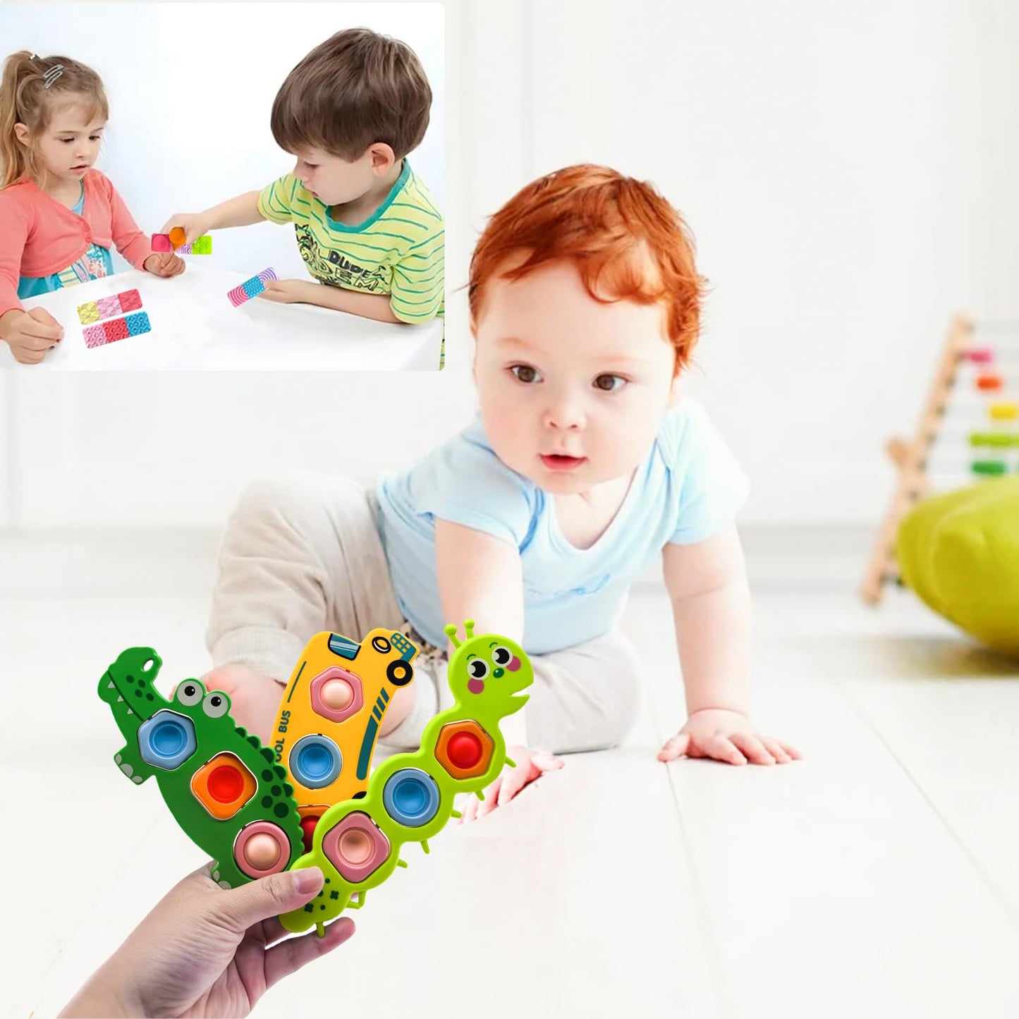 Iceacrin 7 Pcs Fidget Popper Sensory Toys for Travel and Classroom