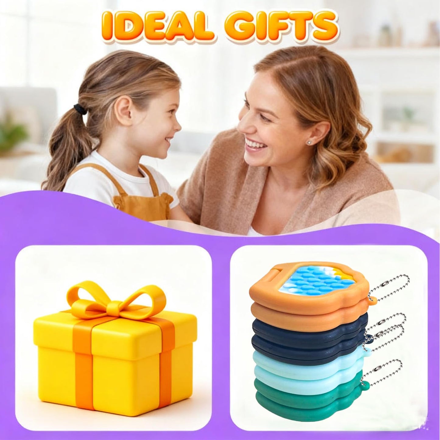 Iceacrin 3PC Silent Fidget Toys for Autism, Classroom Focus & Portable Sensory Tools