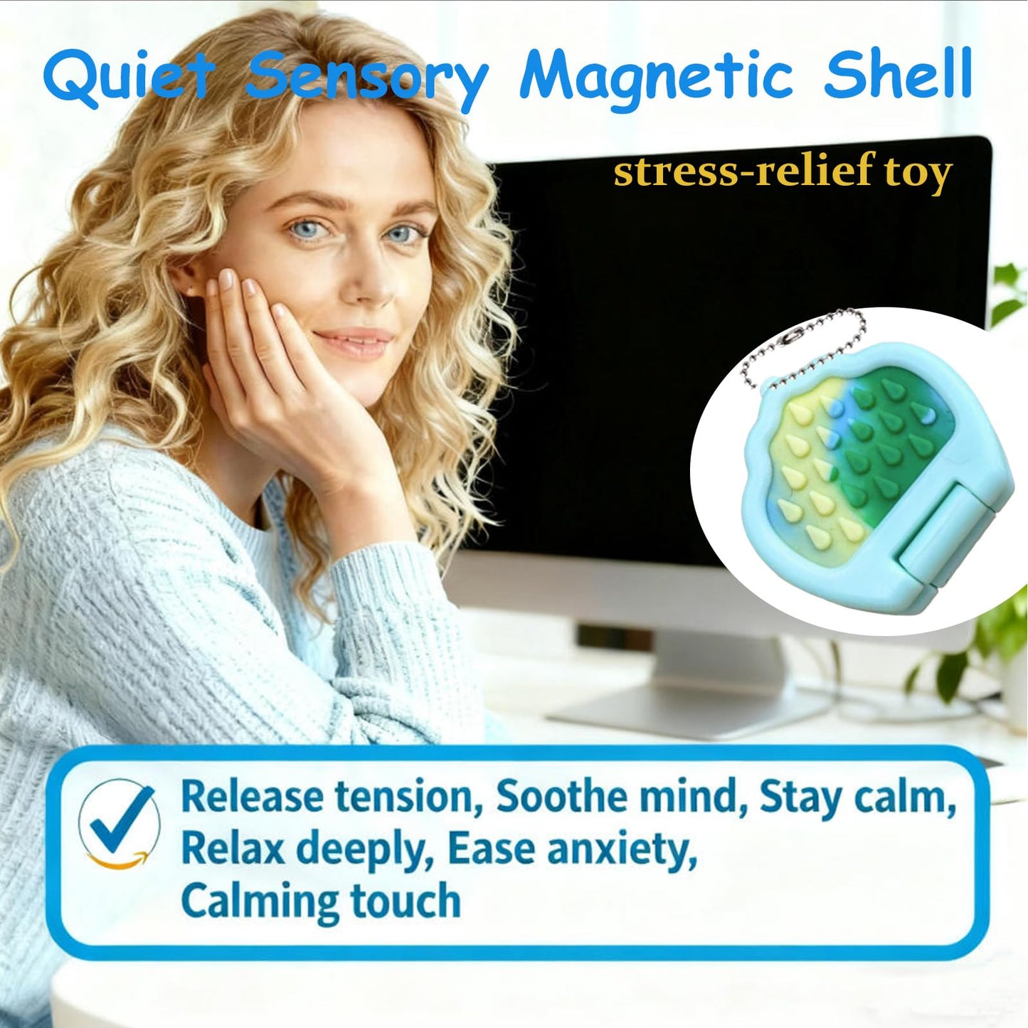 Iceacrin 3PC Silent Fidget Toys for Autism, Classroom Focus & Portable Sensory Tools