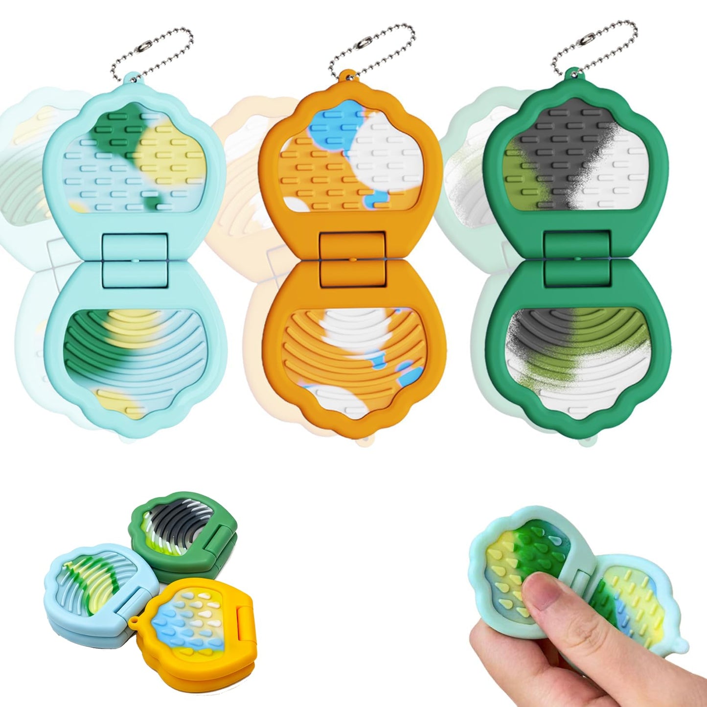 Iceacrin 3PC Silent Fidget Toys for Autism, Classroom Focus & Portable Sensory Tools