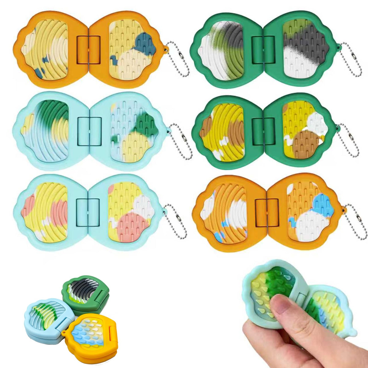 Iceacrin 6PC Silent Fidget Toys: Sensory Tools for Autism & ADHD, Classroom & Home
