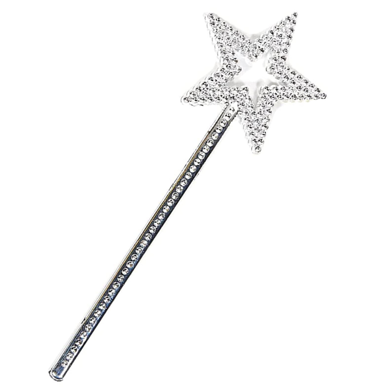 ICEYLI Star Wand 13-Inch Silver Fairy Wand for Princess Parties & Favors