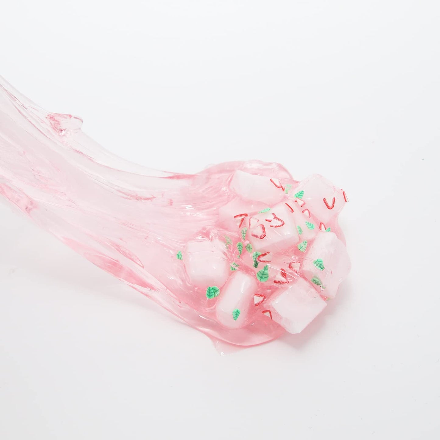 ICHICHI Strawberry Crunchy Slime Kit – Pink Glimmer 200ml, Gift & Party Favorite
