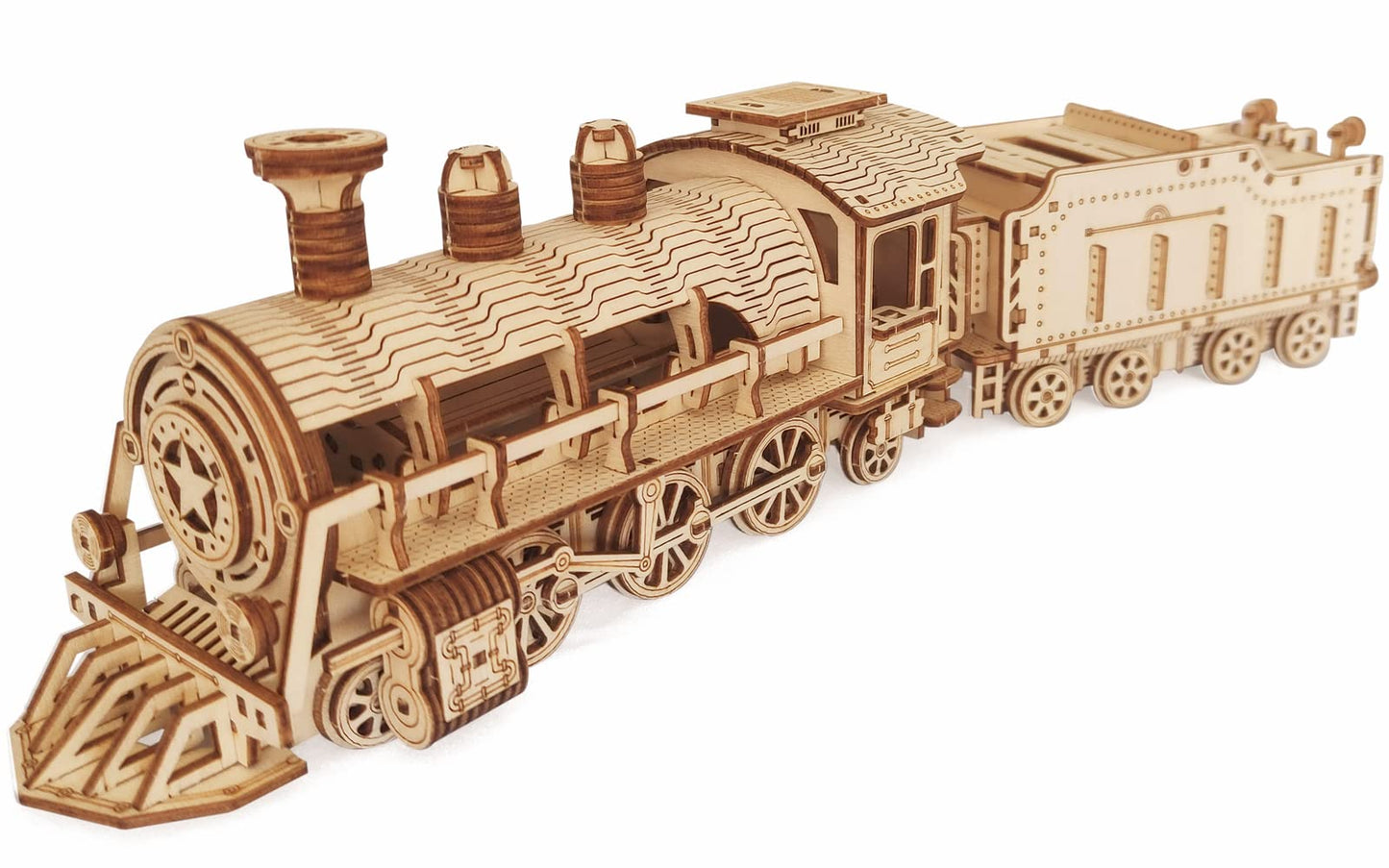 i-CHONY 3D Wooden Steam Train Puzzle Kit – DIY Mechanical Model for Adults & Teens