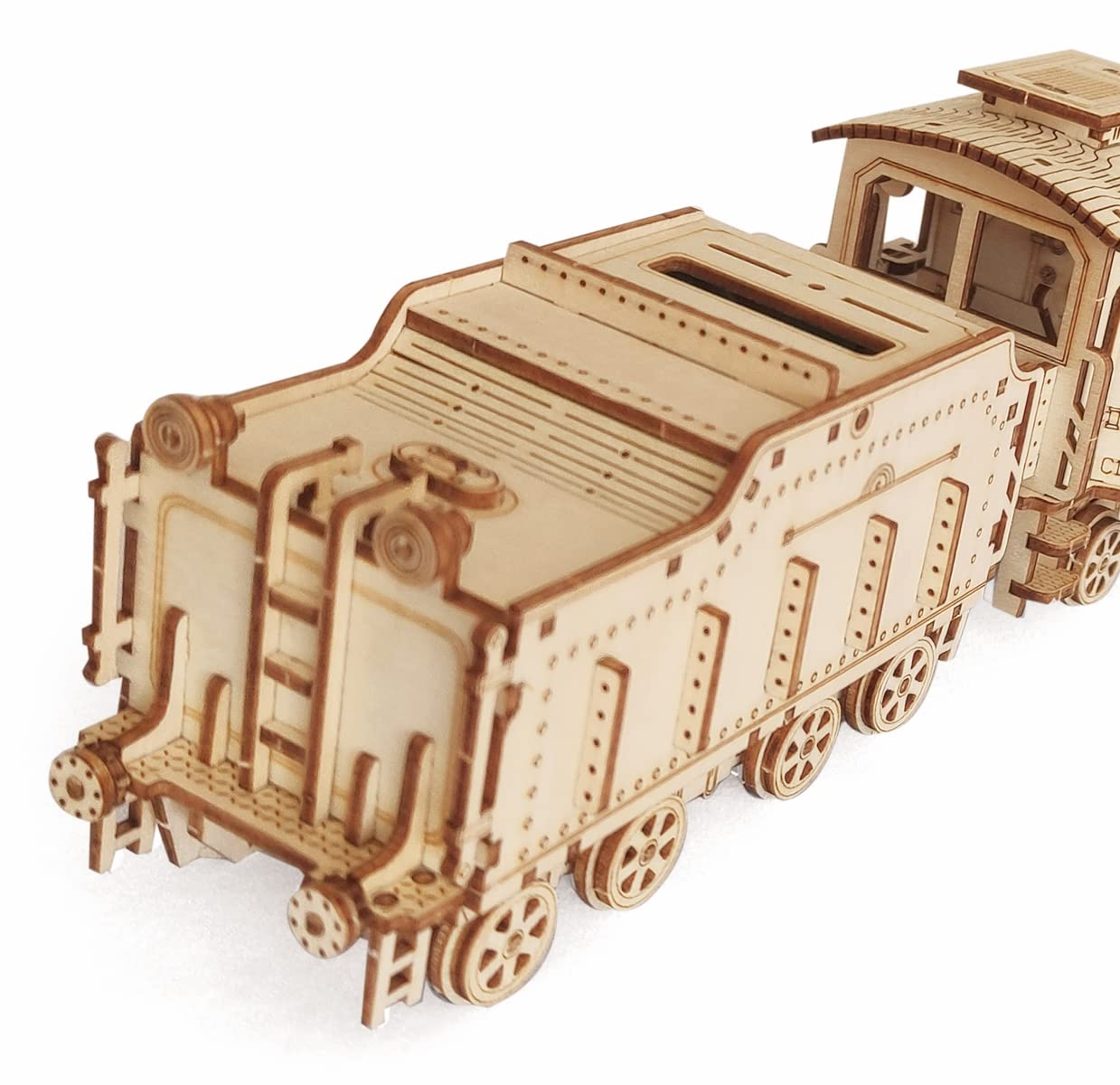 i-CHONY 3D Wooden Steam Train Puzzle Kit – DIY Mechanical Model for Adults & Teens
