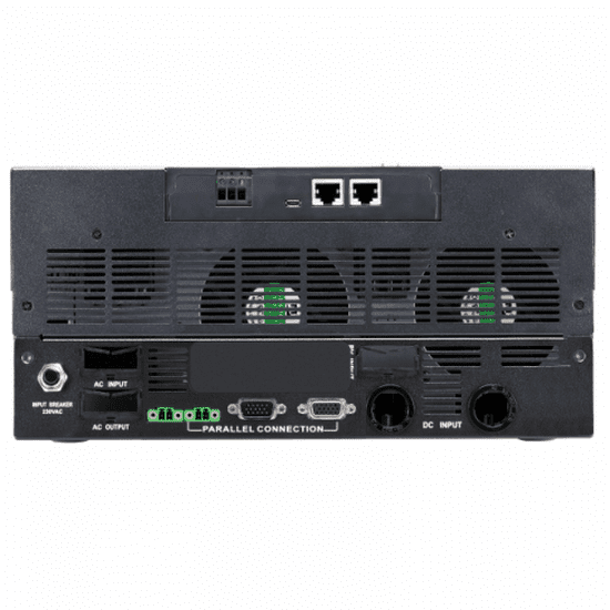 ICONICA 5000W 48V HYBRID PURE SINE WAVE INVERTER WITH 80A MPPT SOLAR CONTROLLER AND 100A MAINS BATTERY CHARGER, WITH PARALLEL CAPABILITY AND BLUETOOTH (NO BATTERY REQUIRED)