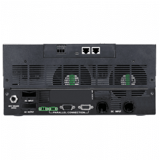 ICONICA 5000W 48V HYBRID PURE SINE WAVE INVERTER WITH 80A MPPT SOLAR CONTROLLER AND 100A MAINS BATTERY CHARGER, WITH PARALLEL CAPABILITY AND BLUETOOTH (NO BATTERY REQUIRED)