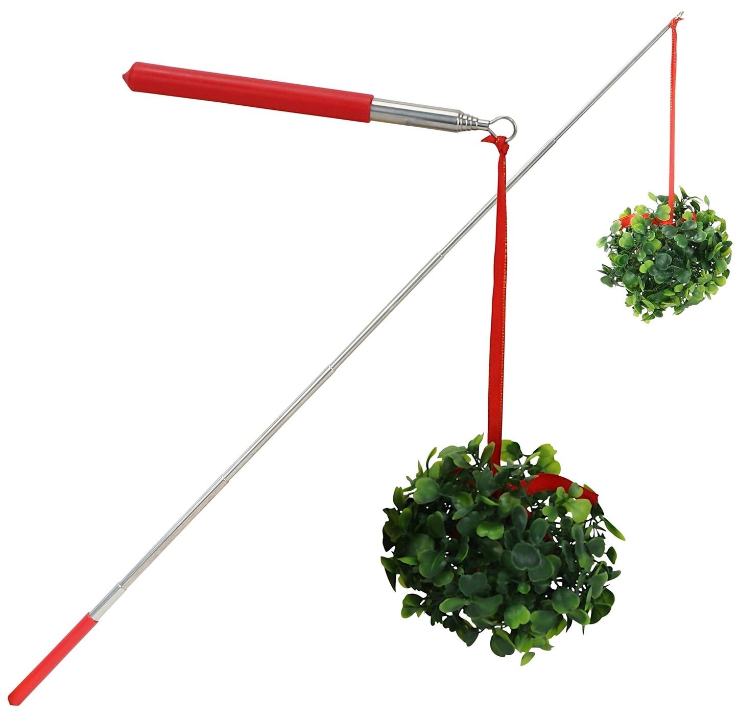 Iconikal 2-Pack Extendable Mistletoe-On-A-Stick | Funny Christmas Photo Booth Prop