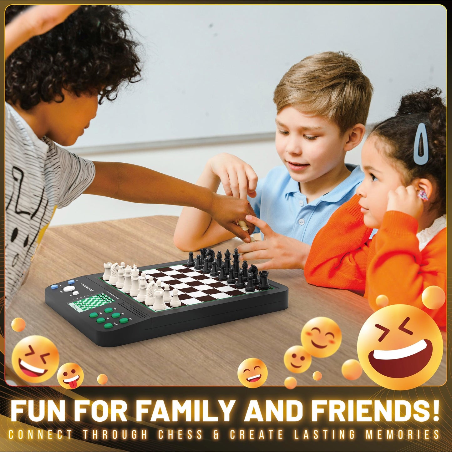iCore Electronic Chess Set Pro Black – Voice Guide, 30 Levels, 100 Teaching Exercises
