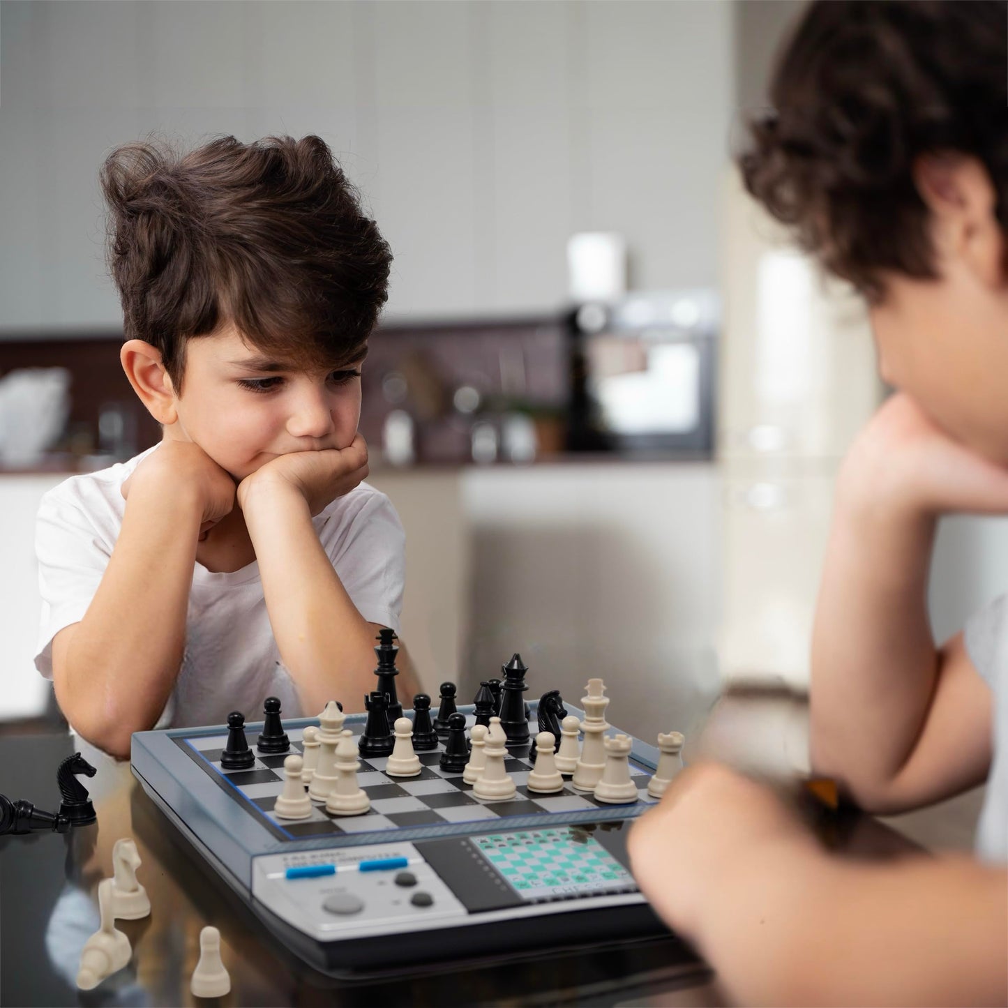 ISEE iCore Electronic Chess Set Pro Black | Talking Tutor, Learn Tactics for Kids & Adults
