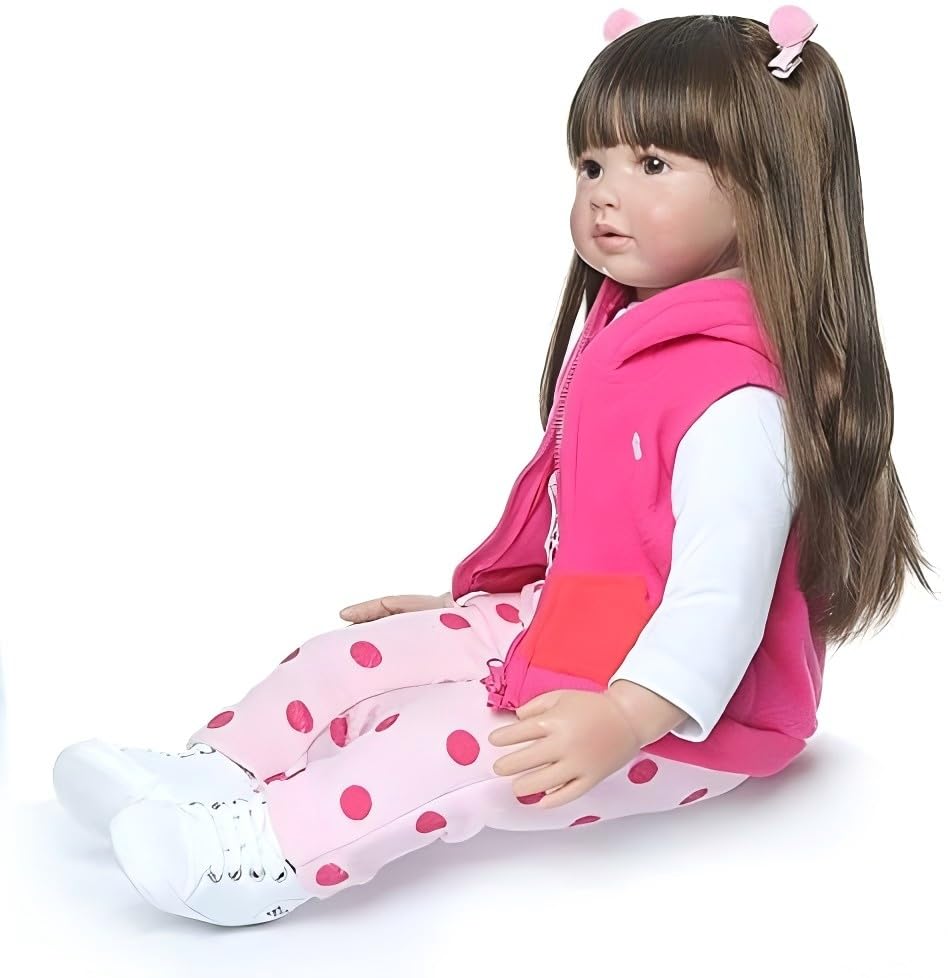 iCradle 24-Inch Reborn Baby Doll Girl — Realistic Silicone Vinyl Doll, 60 cm, 1.5 kg