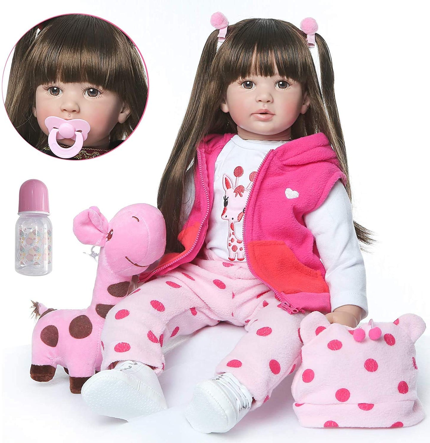 iCradle 24-Inch Reborn Baby Doll Girl — Realistic Silicone Vinyl Doll, 60 cm, 1.5 kg
