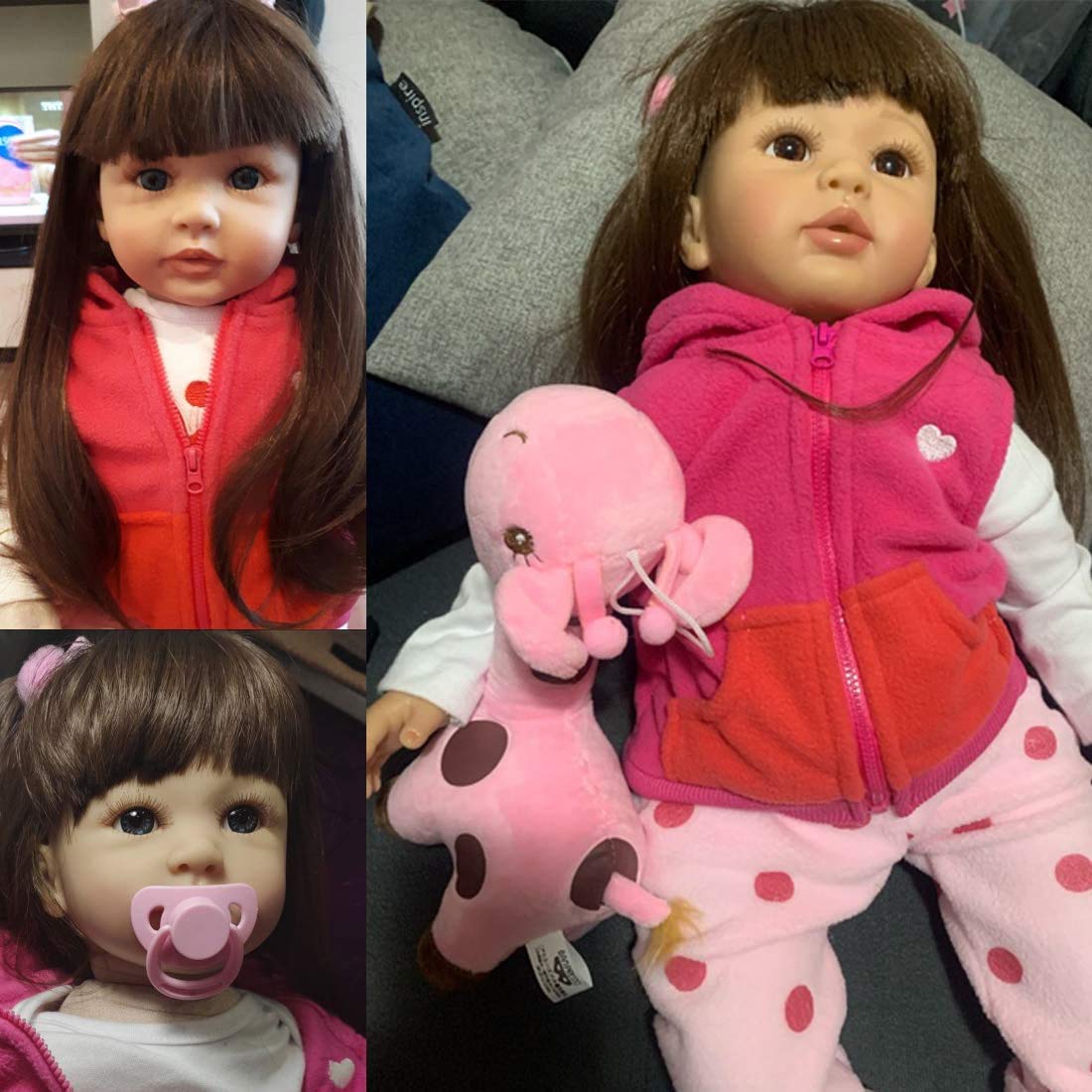 iCradle 24-Inch Reborn Baby Doll Girl — Realistic Silicone Vinyl Doll, 60 cm, 1.5 kg
