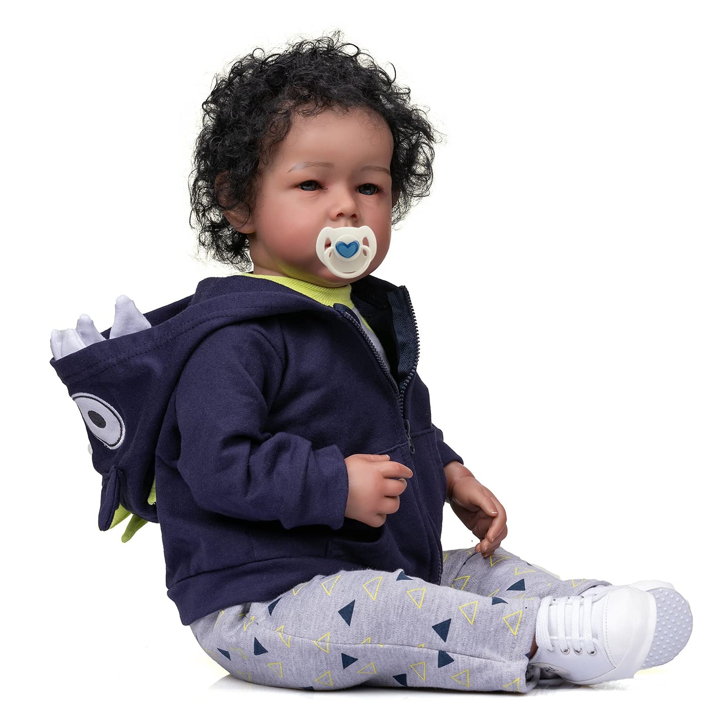 iCradle Reborn Baby Doll Boy – 22in Lifelike Black Biracial Doll