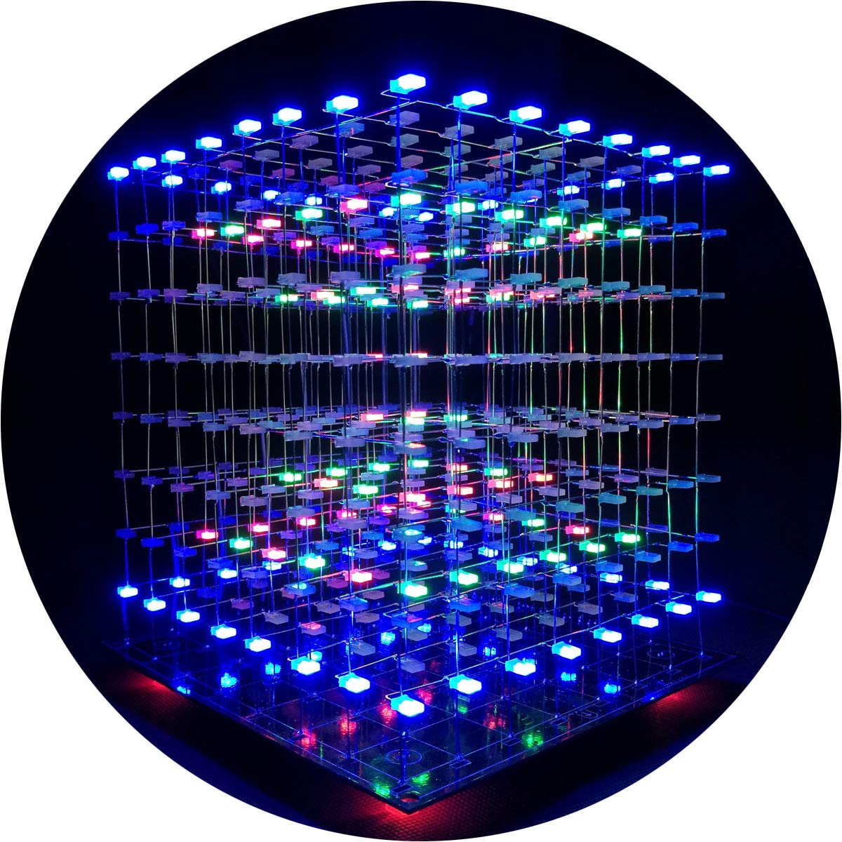 iCubeSmart 3D LED Cube Kit 8x8x8 (3D8S-MULTI) | DIY Soldering Electronics Project