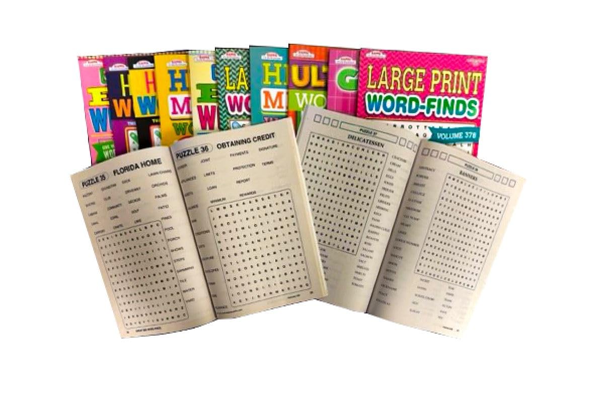 Idea Liftoff 18 Pack: Large & Digest Word-Find & Crossword Puzzles for Adults