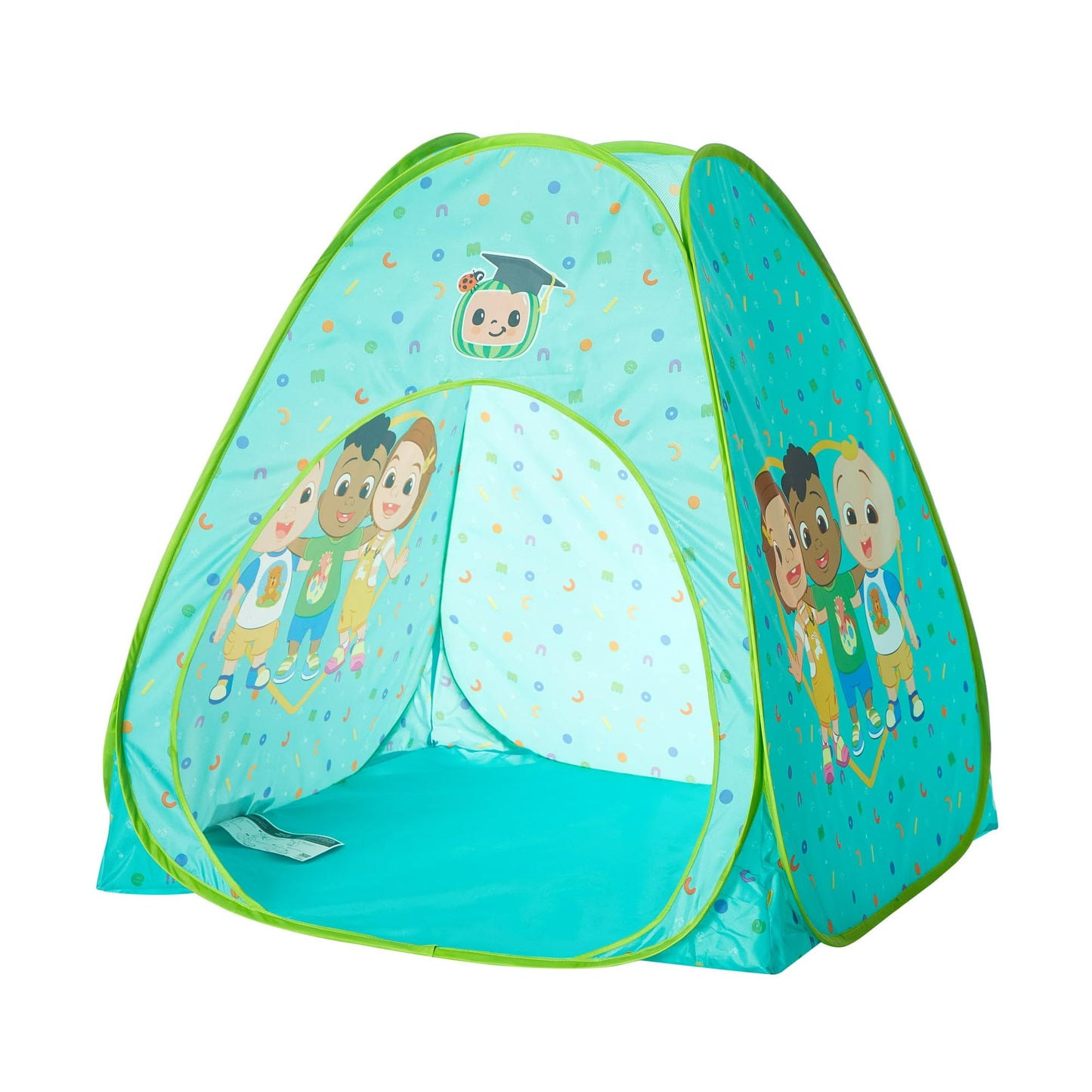 Idea Nuova Cocomelon 3-Piece Slumber Set: Pop-Up Tent, Pillow & Flashlight