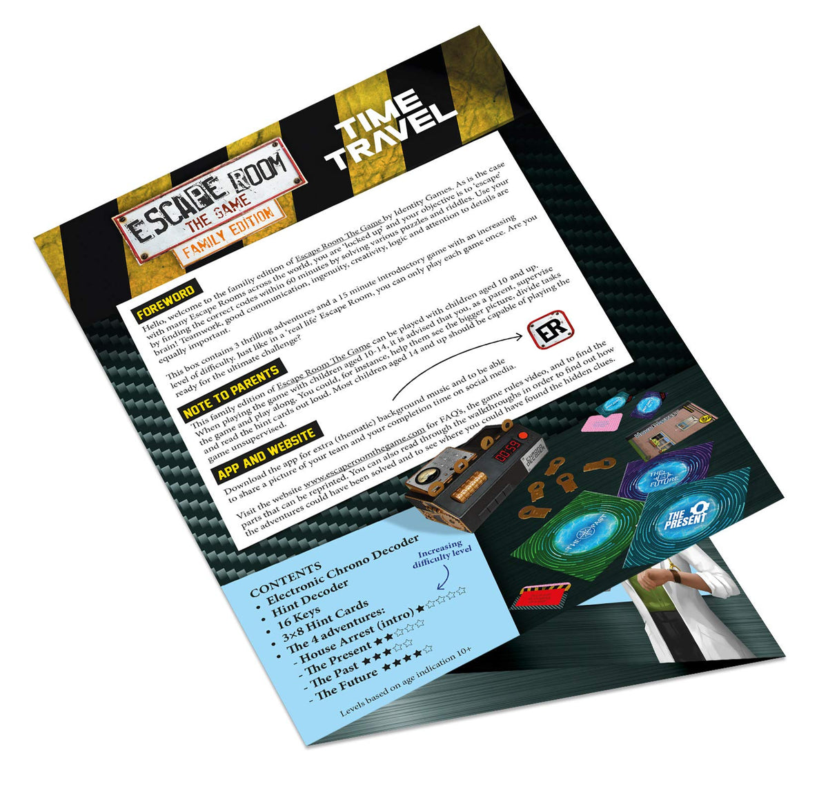 Identity Games Escape Room The Game Family Edition - 3 Time Travel Adventures for Family Fun