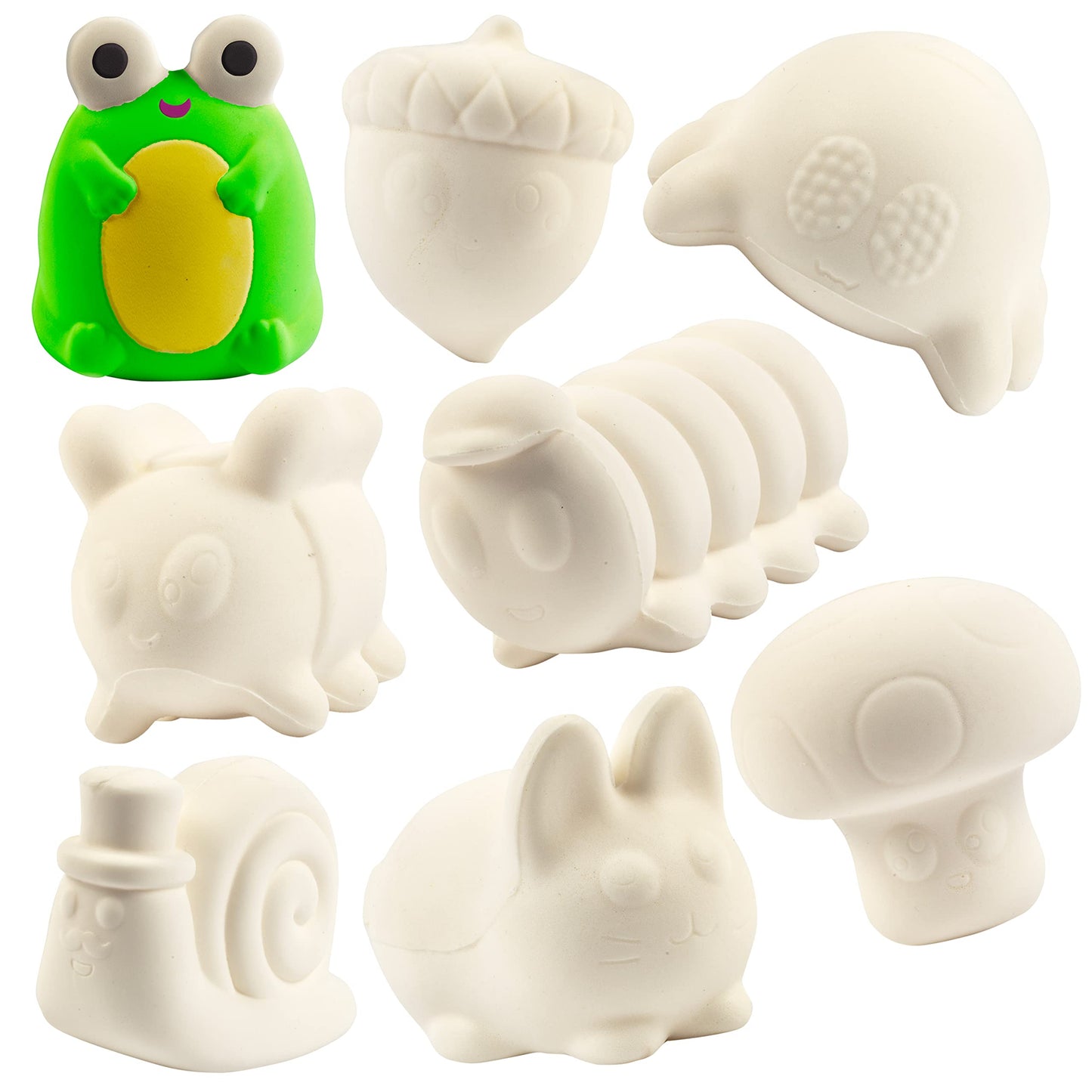 Idiy Jumbo Garden Animal Squishy Set – 8 Scented Slow-Rise Garden Themed Squishies (4–6")