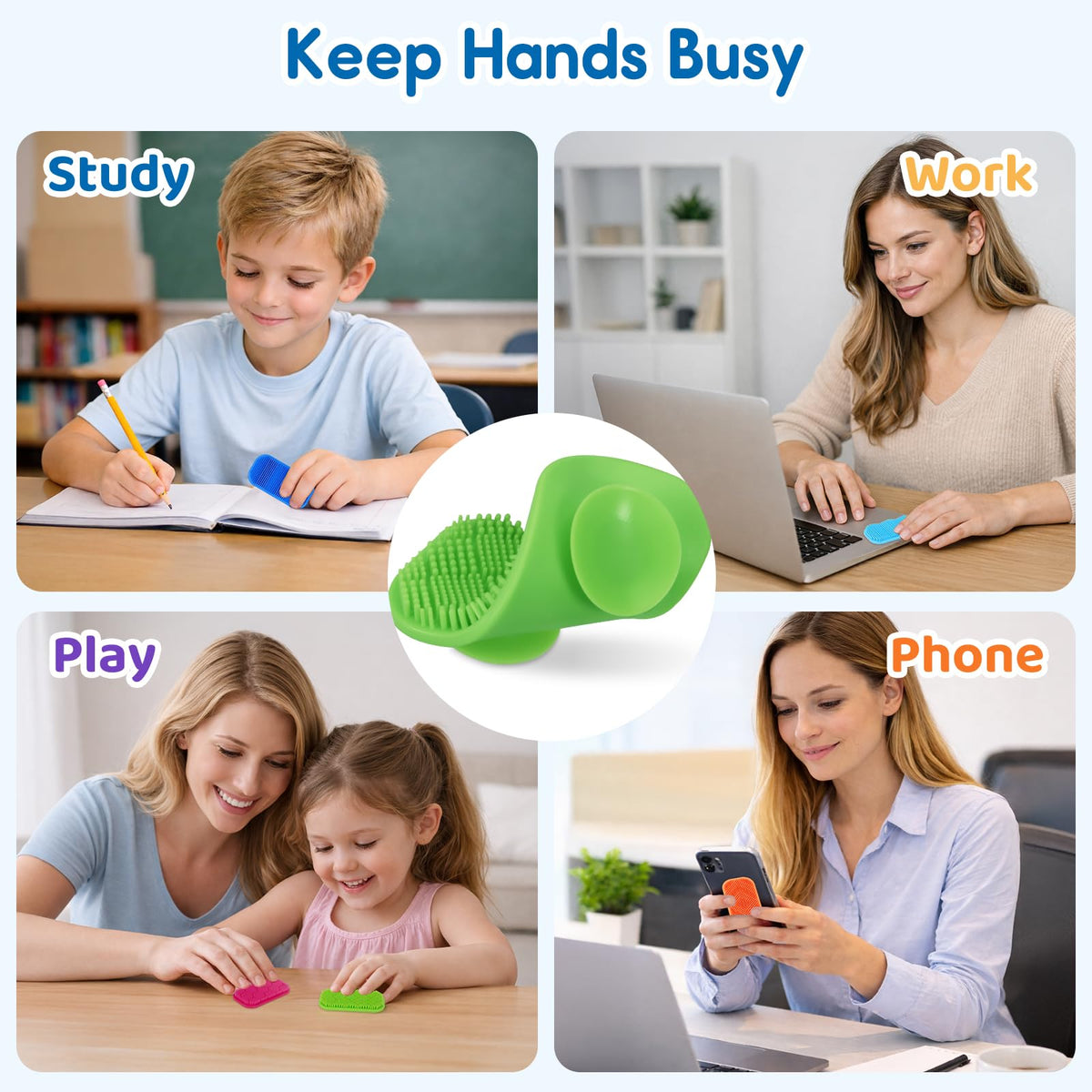 Idooss Sensory Fidget Strips – Calming Texture Toys with Suction Cups