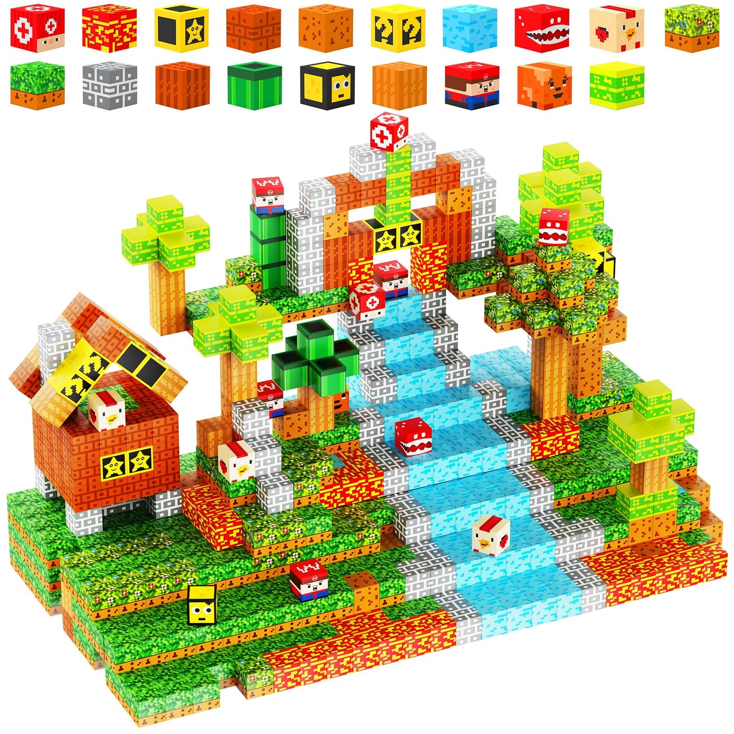 iDrone 100PCS Magnetic Blocks – STEM Building Toys for Kids 3+