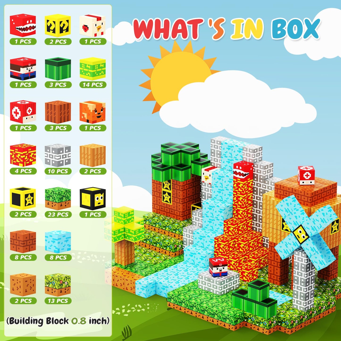 iDrone 100PCS Magnetic Blocks – STEM Building Toys for Kids 3+