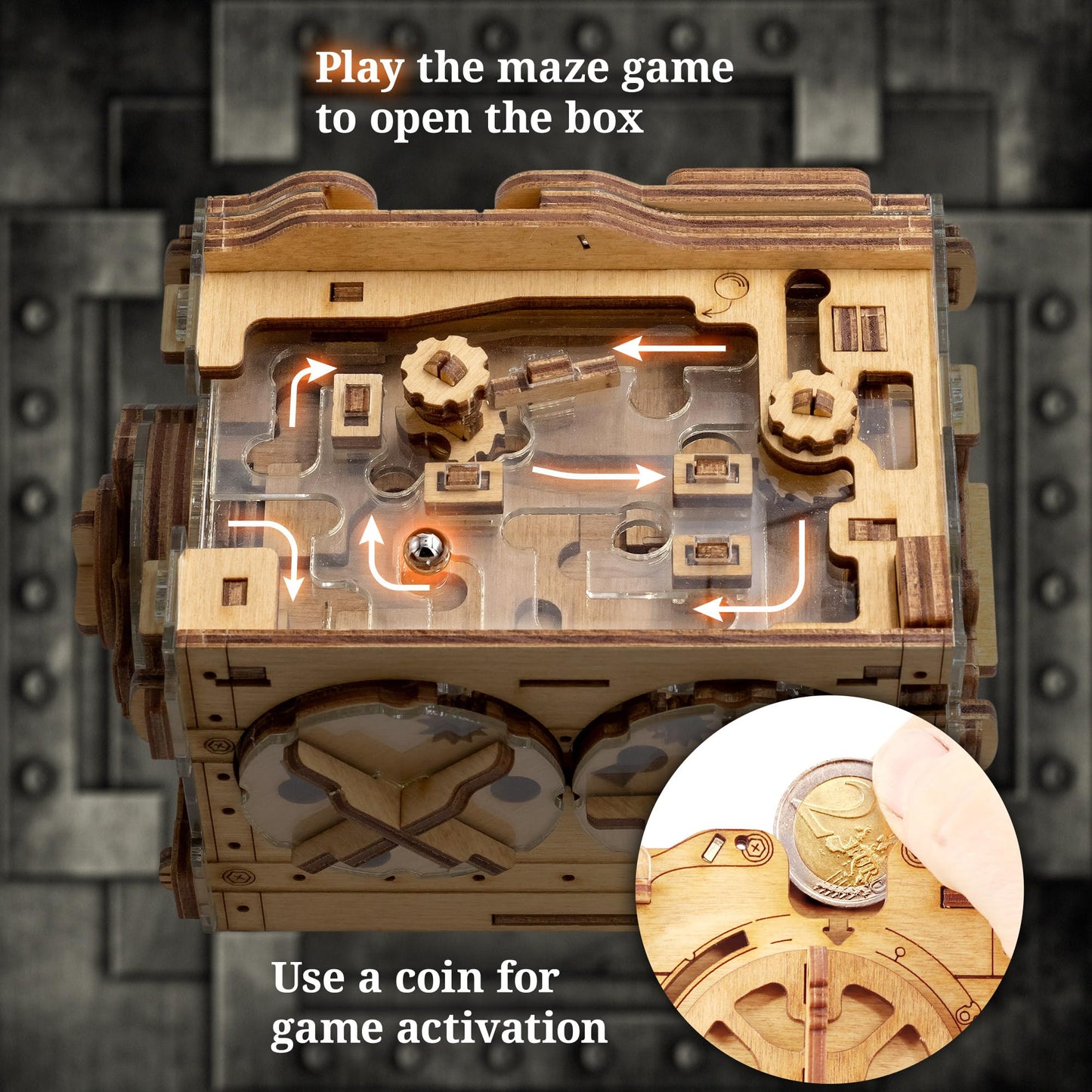 iDventure A-Maze-ing Safe – 3D Puzzle Money Box for Adults | Unique Gift Idea