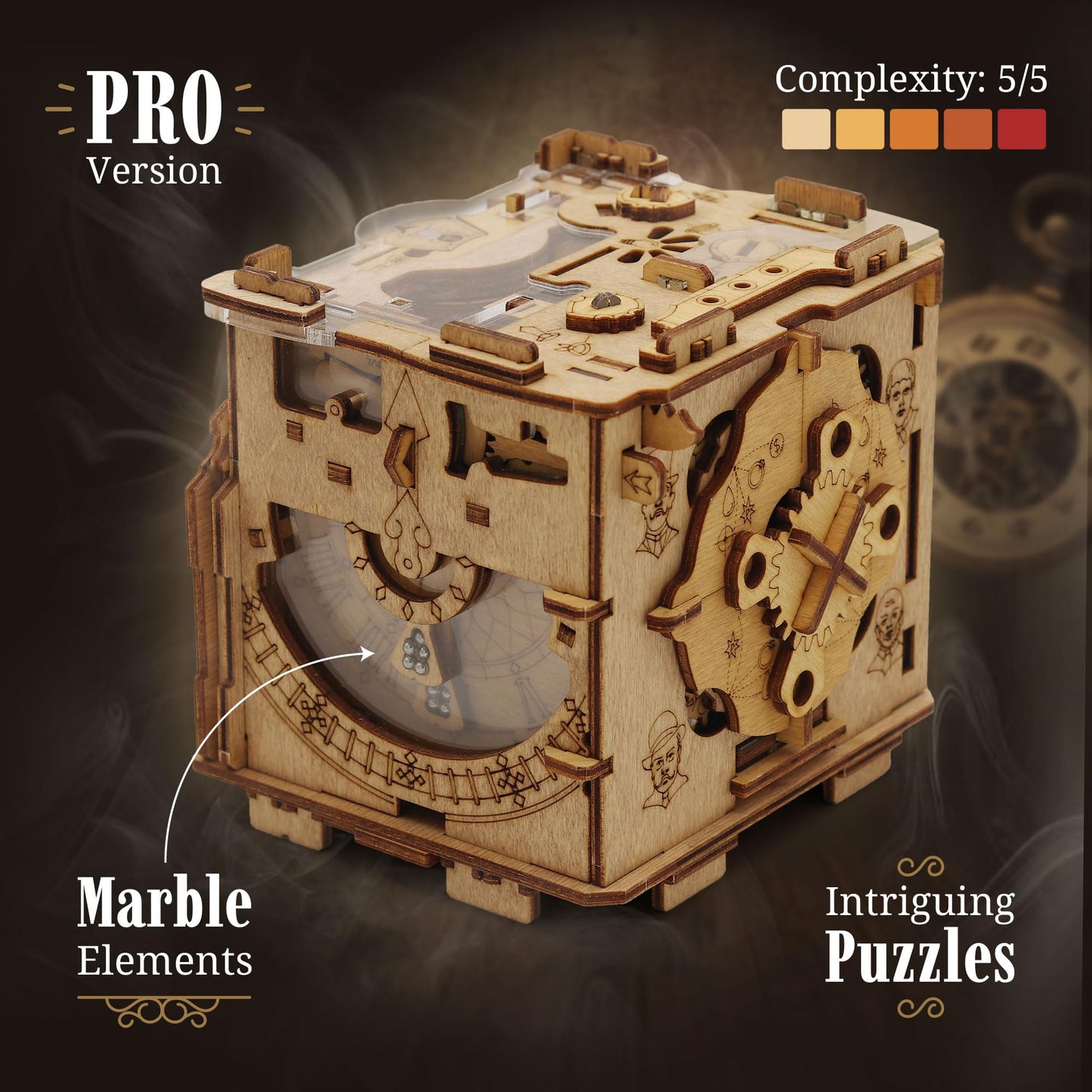 iDventure Cluebox PRO - Sherlock's Camera - 3D Wooden Puzzle Box Escape Room