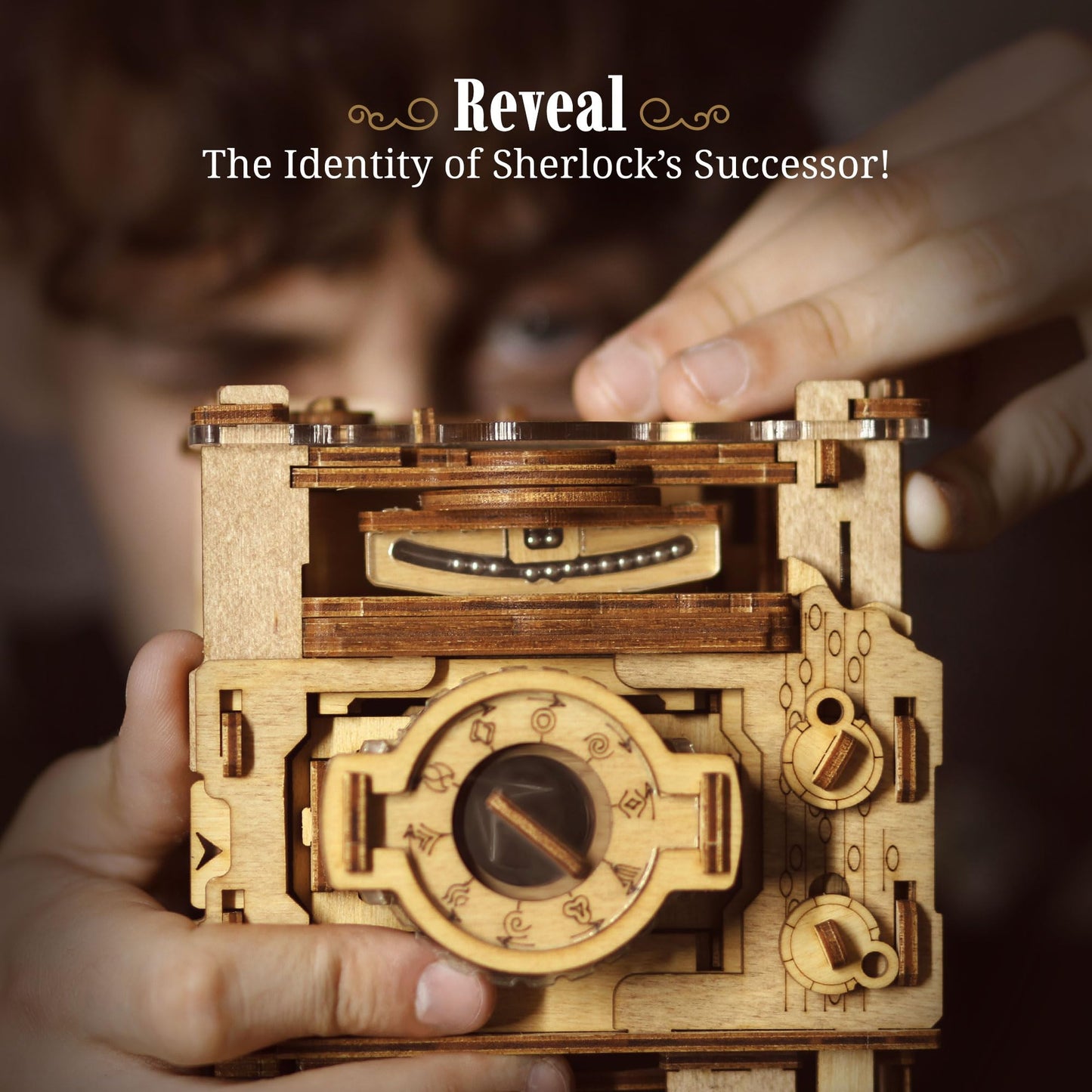 iDventure Cluebox PRO - Sherlock's Camera - 3D Wooden Puzzle Box Escape Room