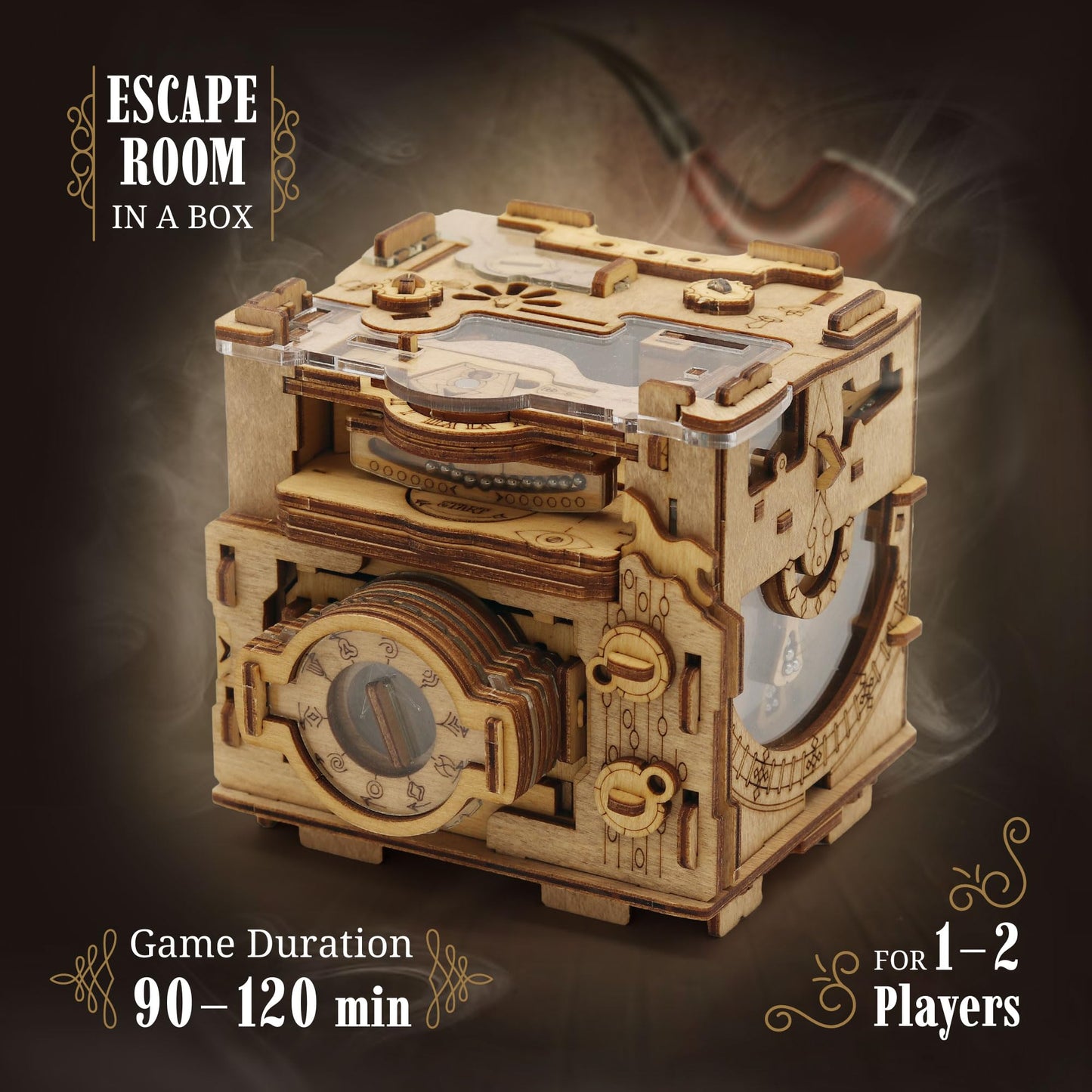 iDventure Cluebox PRO - Sherlock's Camera - 3D Wooden Puzzle Box Escape Room