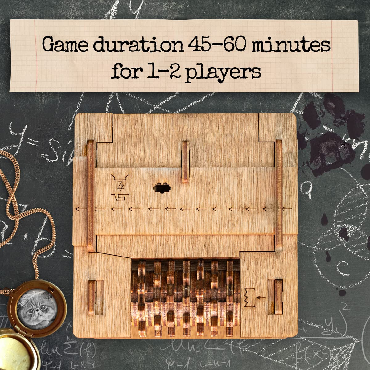 iDventure Cluebox Schroedingers Cat - 3D Escape Room Puzzle Box for 1-2 Players