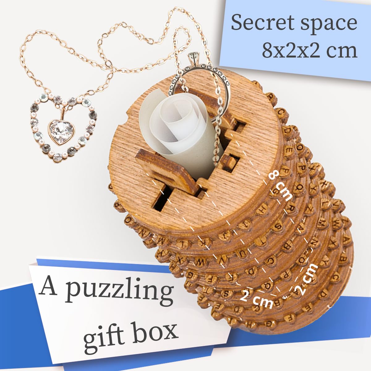 iDventure Kryptos – 3D Puzzle Box with Secret Code | Cryptex Money Box for Gifts & Escape Room Fun