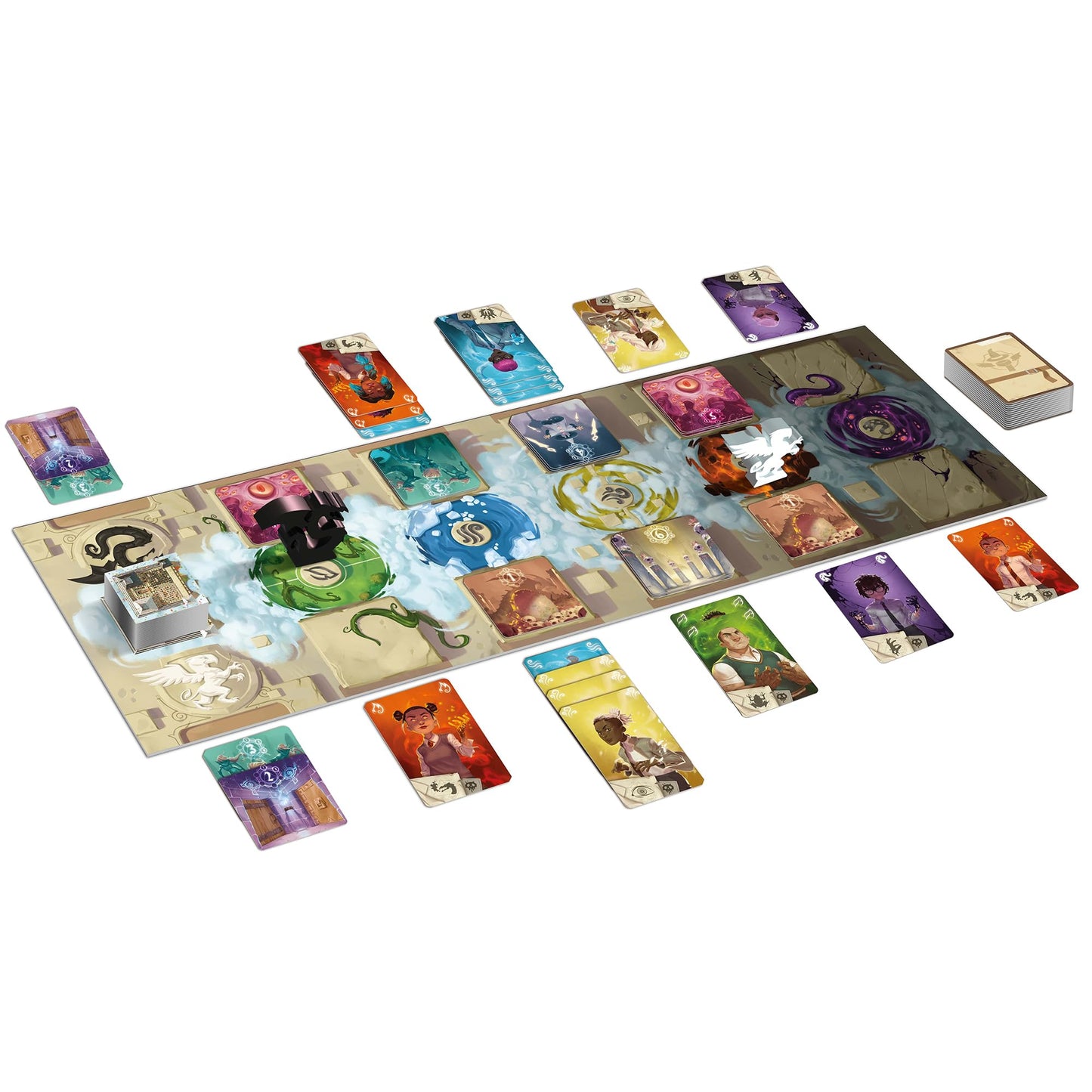 IELLO Clash of Magic Schools — Set Collection Fantasy Card Game for 2 Players, 45 Minutes