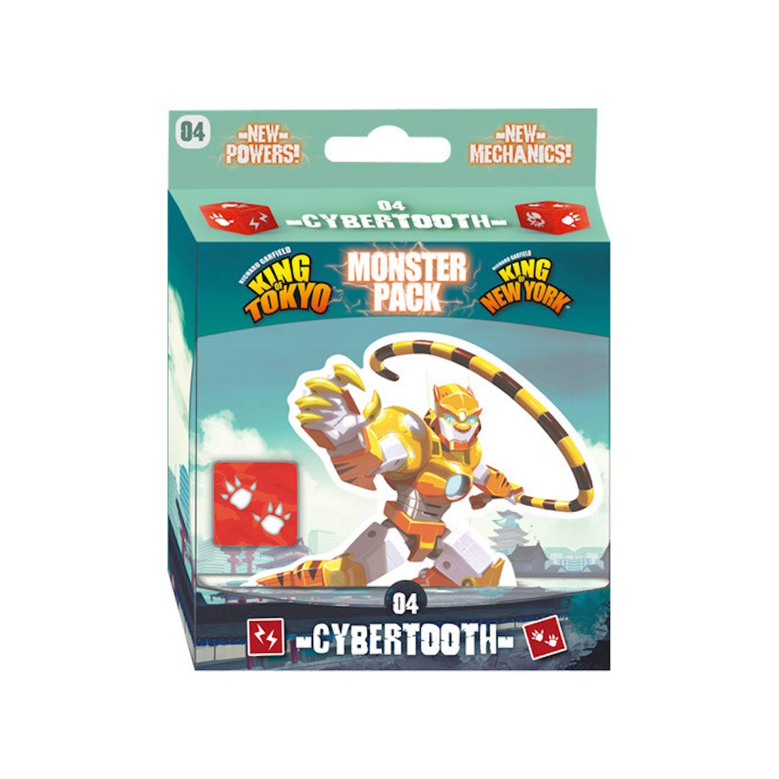 IELLO King of Tokyo Cybertooth Monster Pack Expansion – Two-Form Robot Tiger