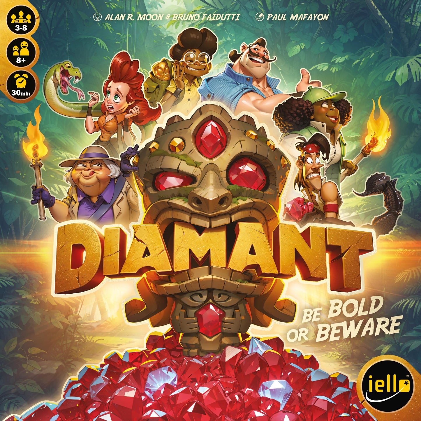 IELLO Diamond (New Edition) – Family Board Game for 3-8 Players, Ages 8+