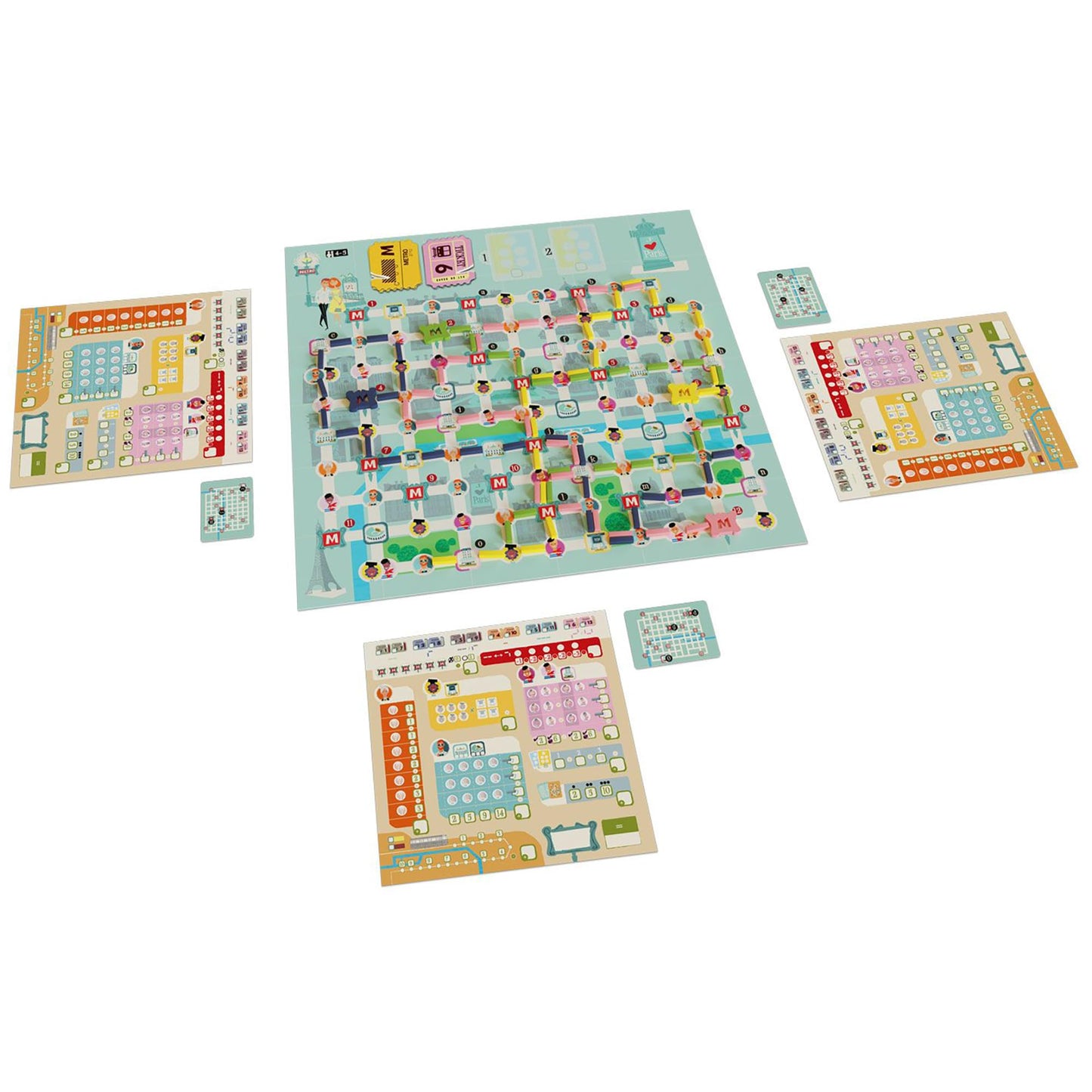IELLO Get On Board: Paris and Rome – Clever Flip & Write Metro Line Game