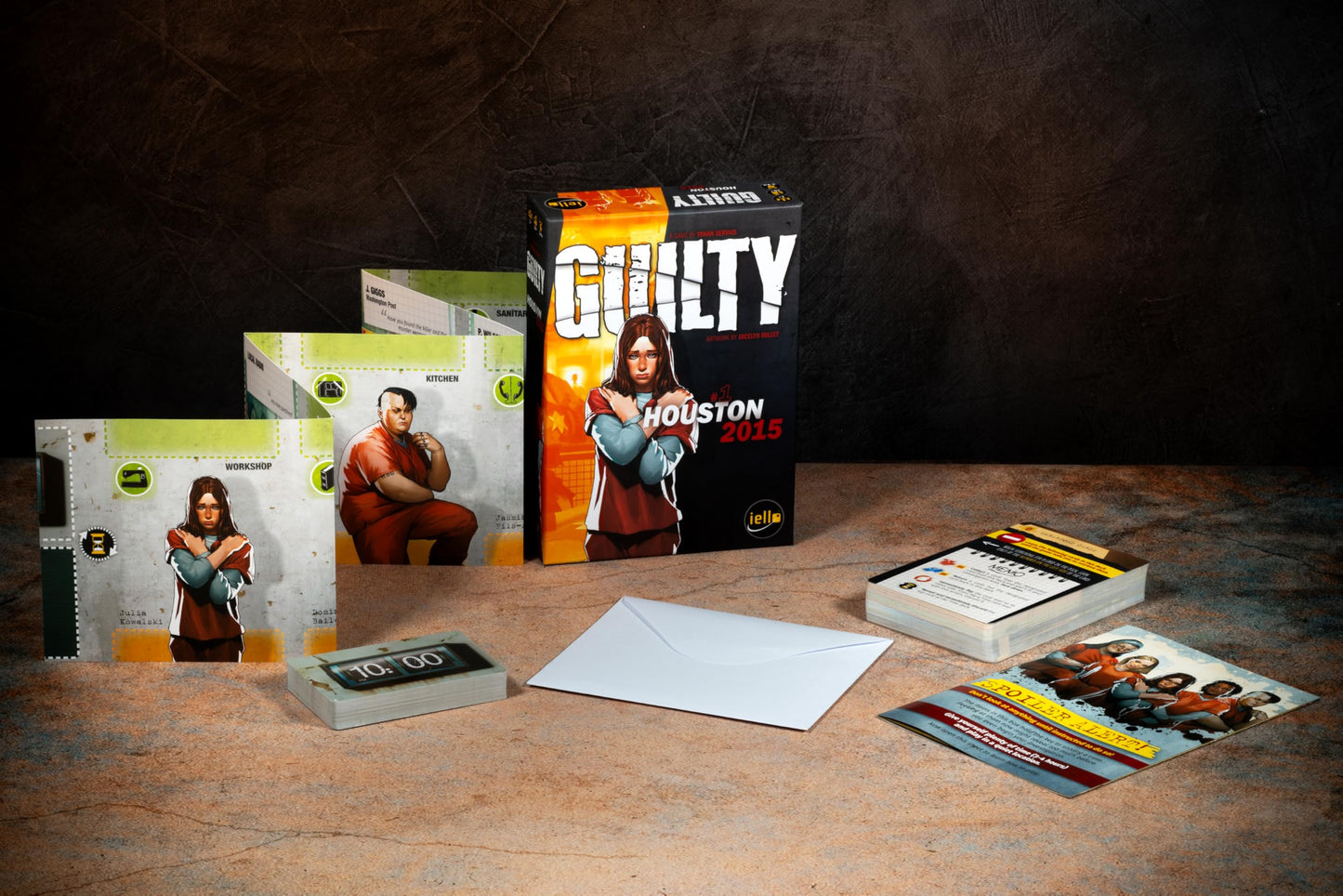 IELLO Guilty: Houston 2015 – Cooperative Detective Board Game | Murder Mystery