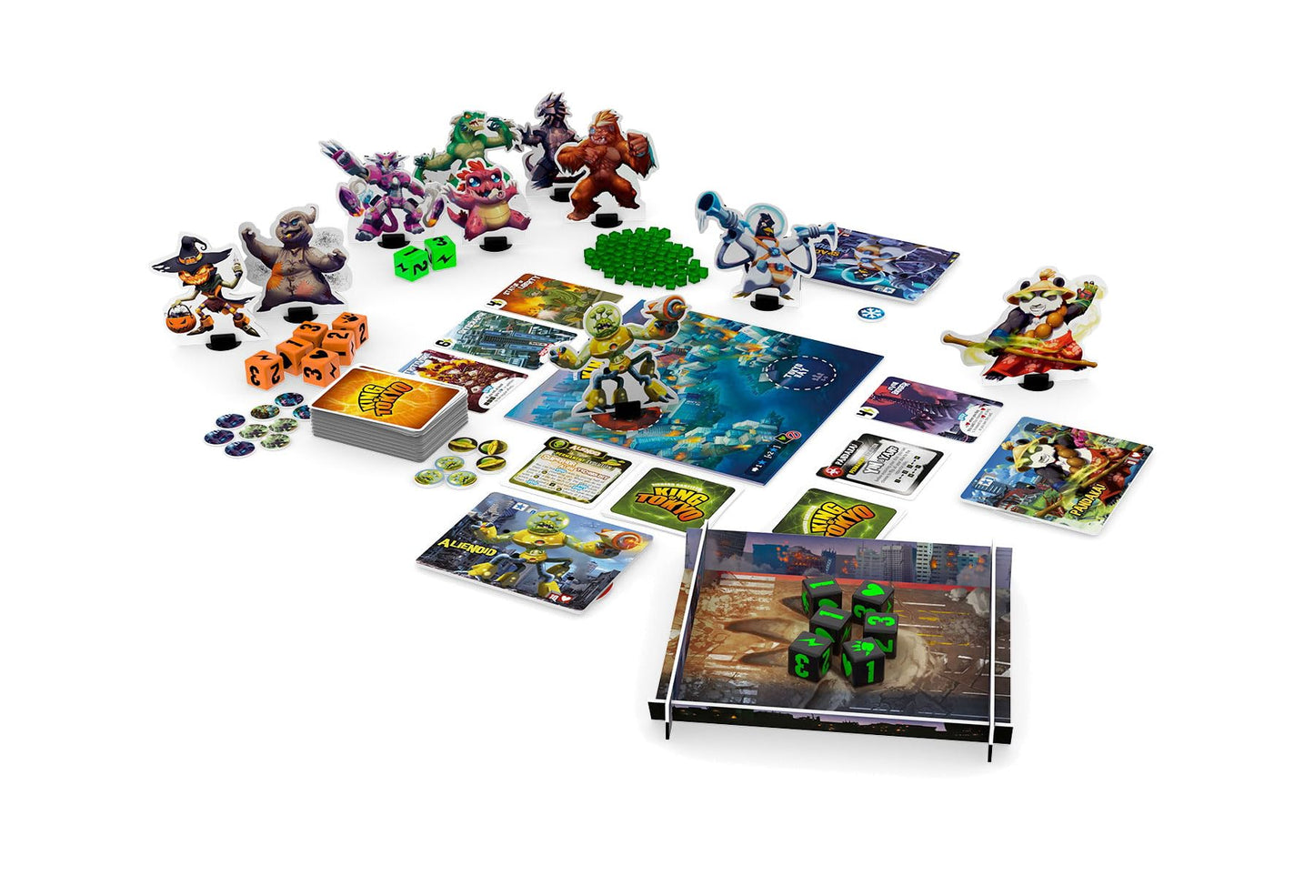 IELLO King of Tokyo Monster Box – All-in-One Edition with Baby Gigazaur Artwork