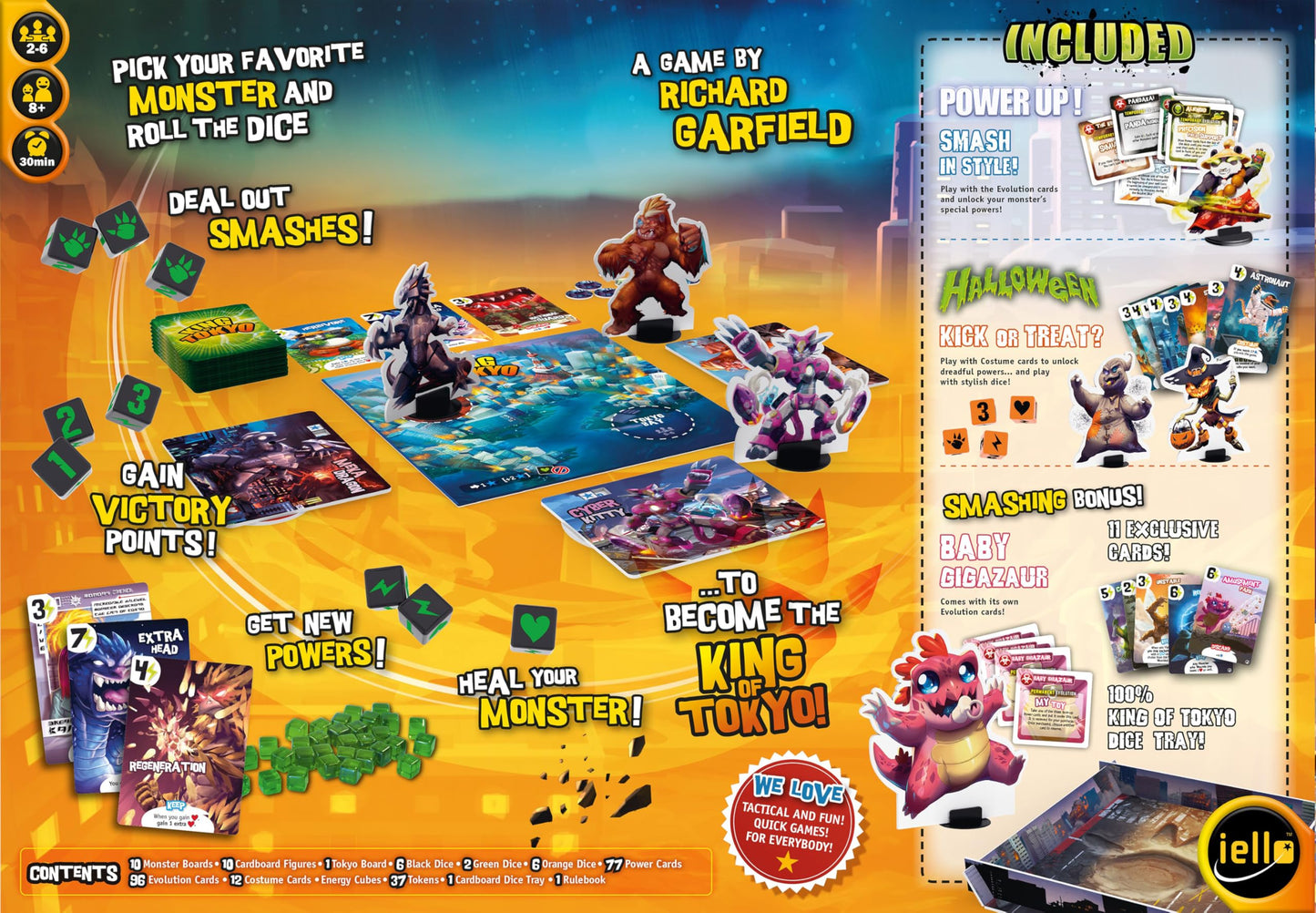 IELLO King of Tokyo Monster Box – All-in-One Edition with Baby Gigazaur Artwork